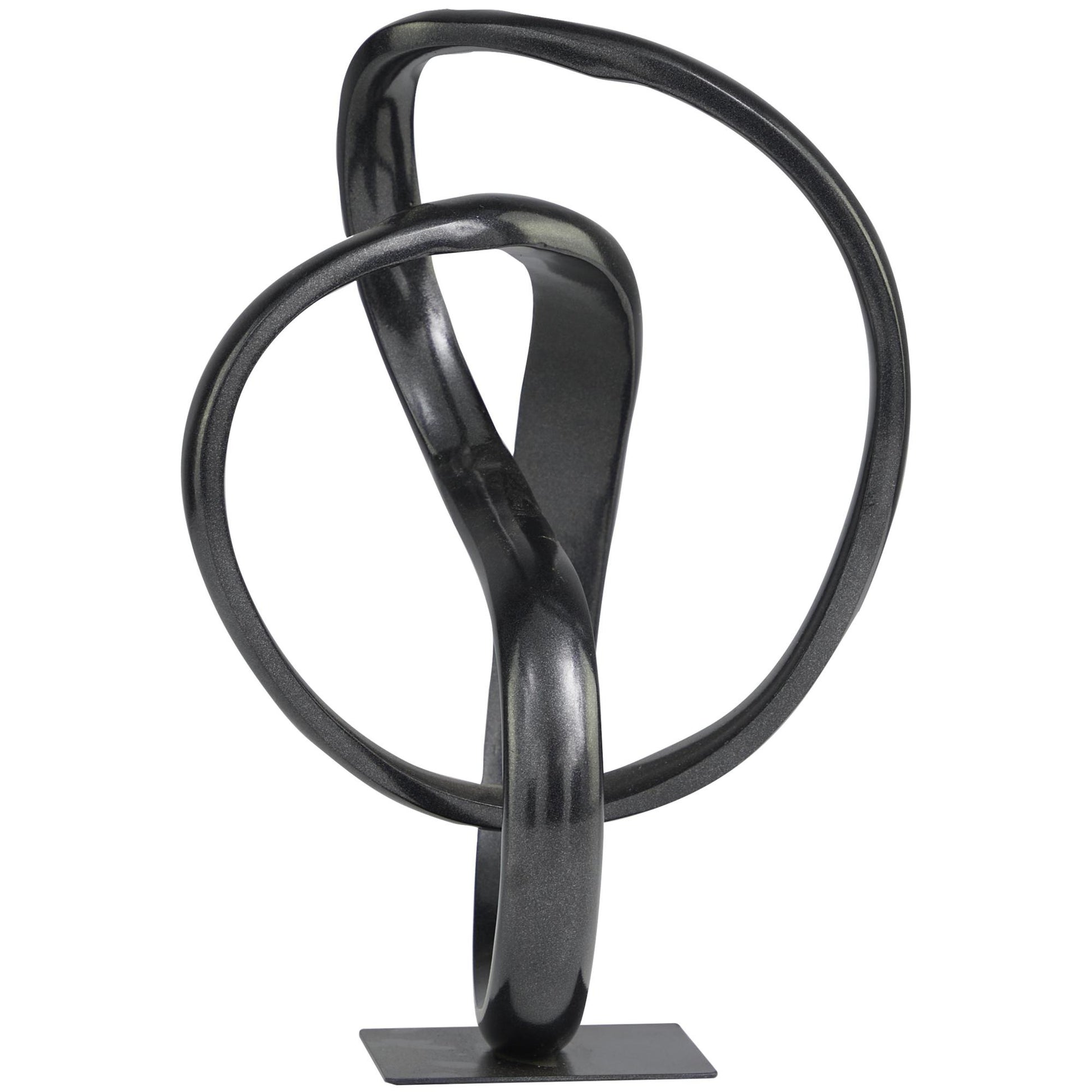 Abstract Dark Gray Aluminum Metal Decorative Sculpture