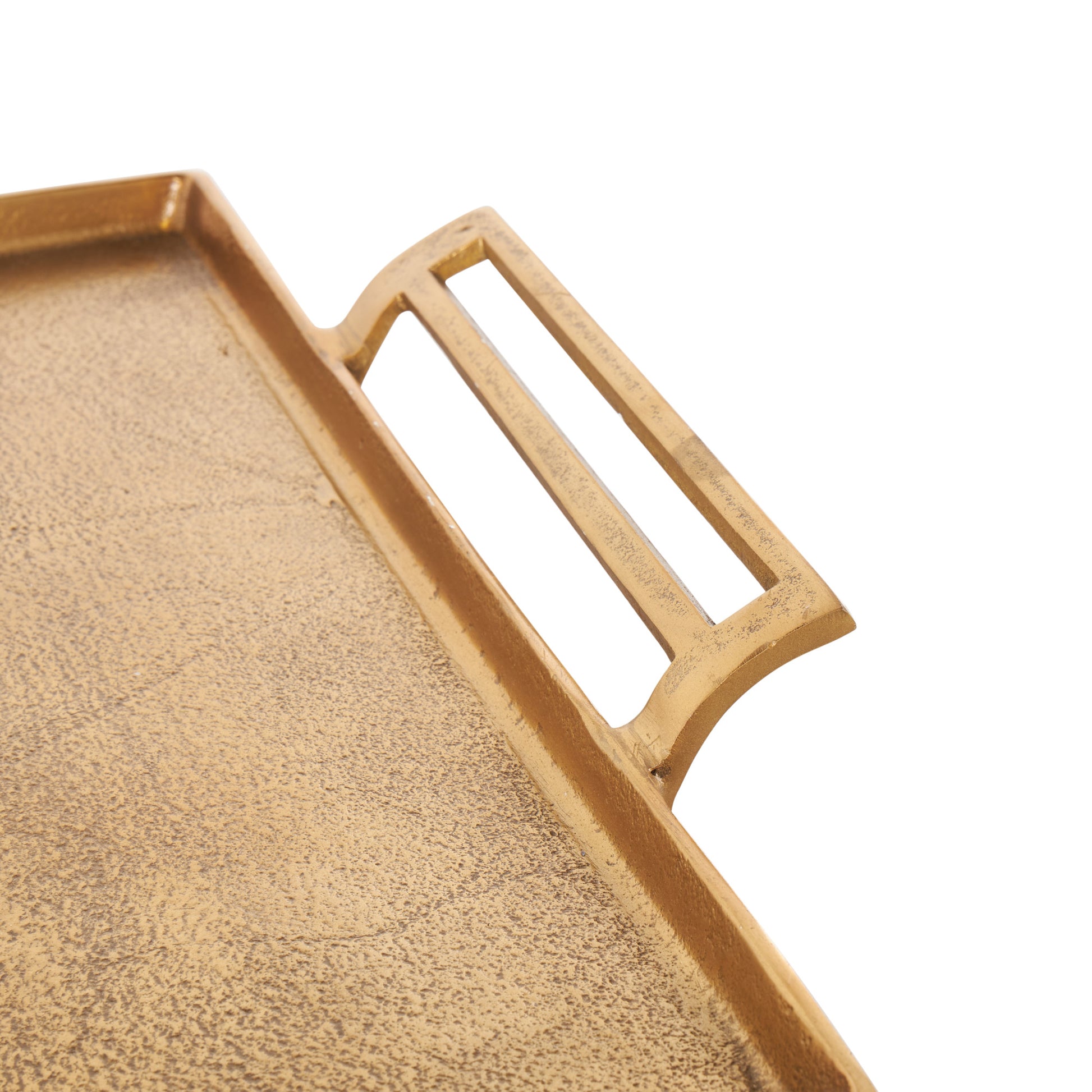 Aluminum Metal Square Living Room Decor Tray with Handles