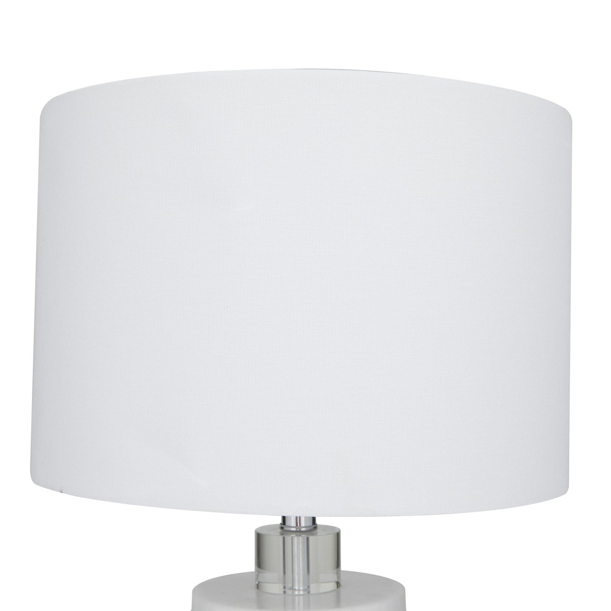 Marble Thick Stand Room Table Lamp with Drum Shade