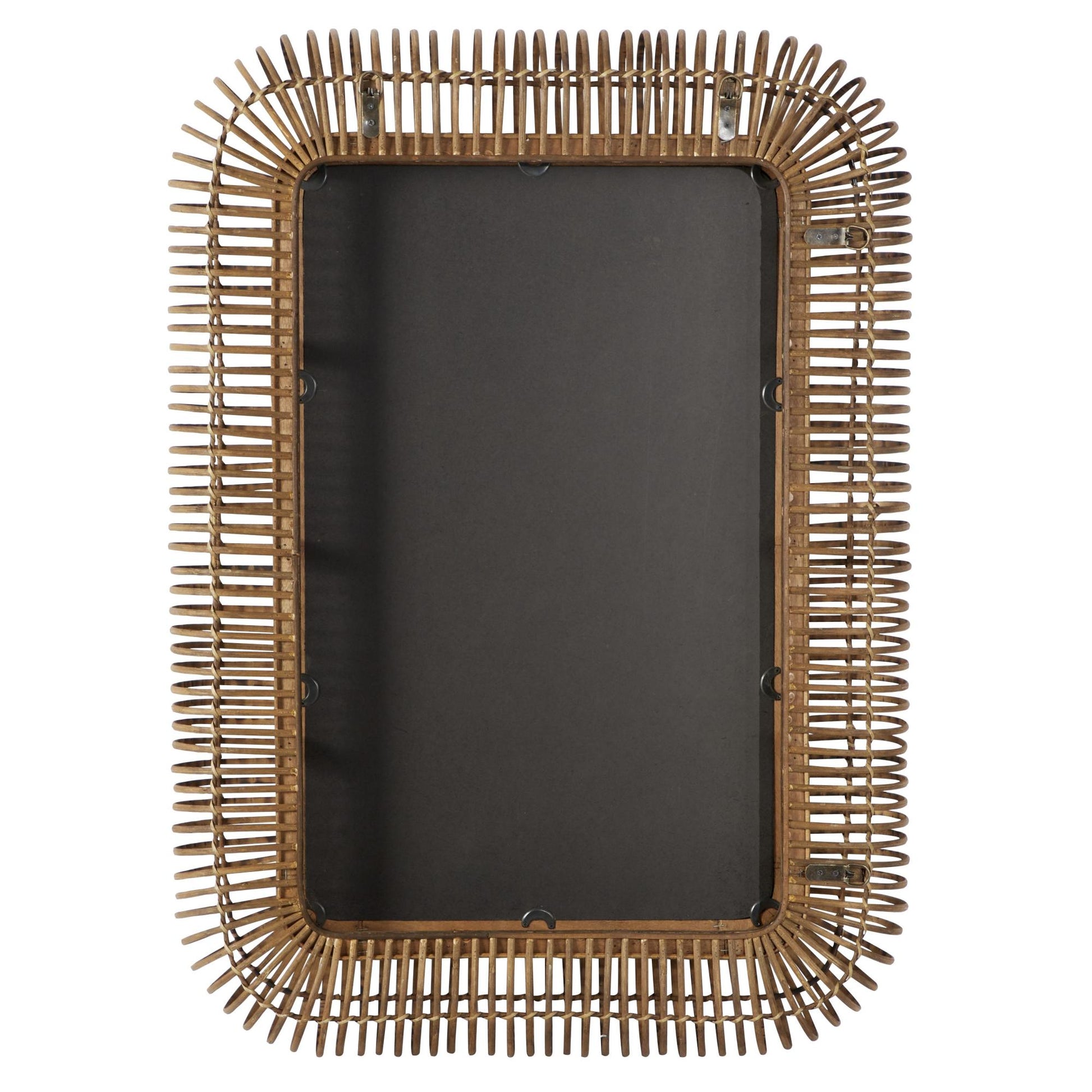 Tribal Brown Wood Handmade Woven Room Wall Mirror