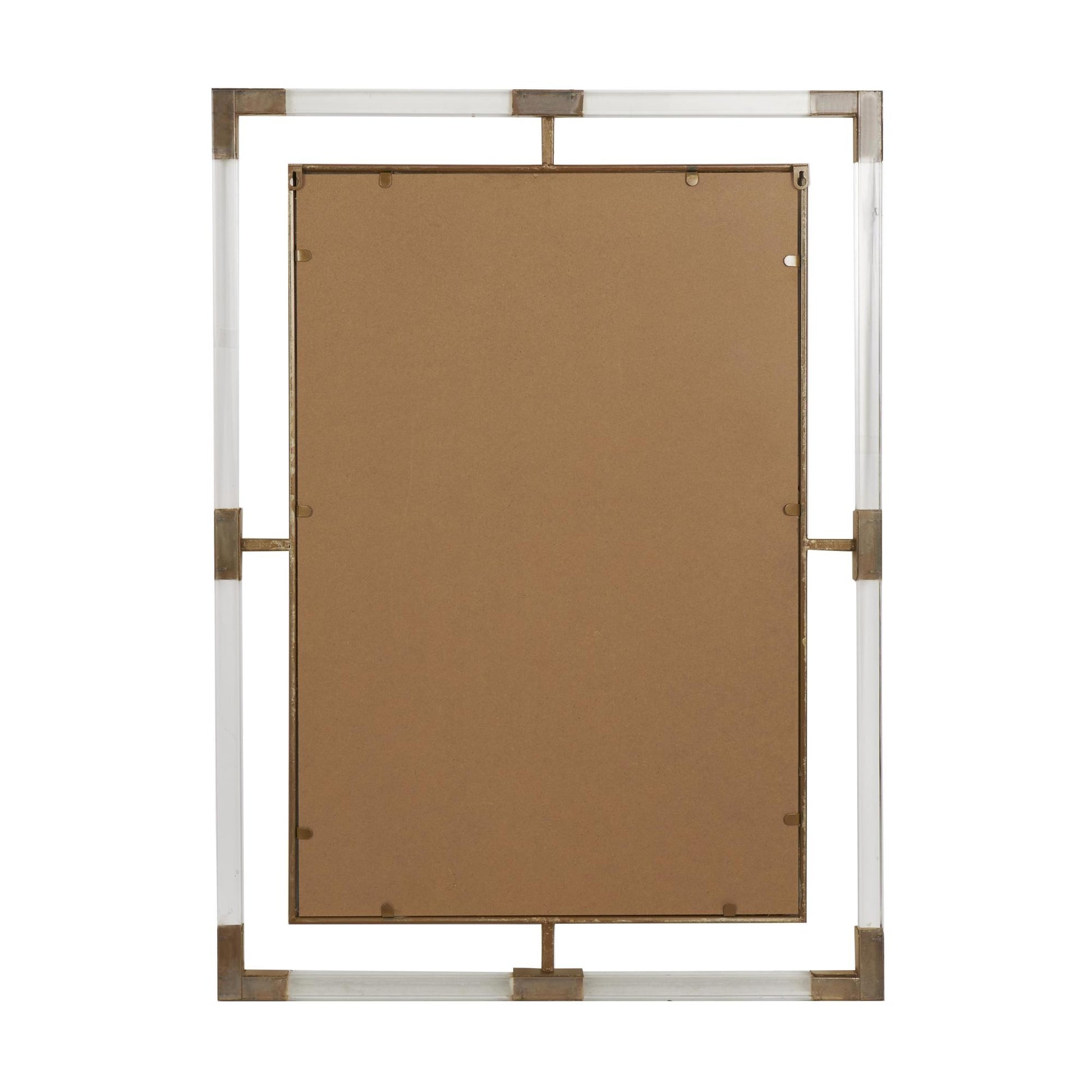 Metal Double Framed Room Wall Mirror with Acrylic Frame
