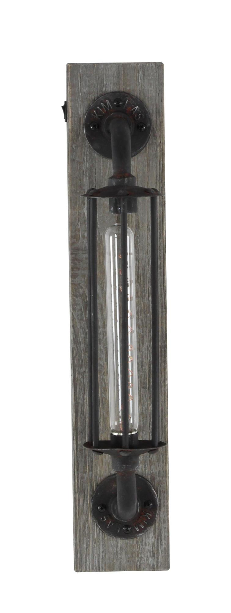 Geometric Black Metal Battery Operated Room Accent Lamp with Included Fixed LED Light