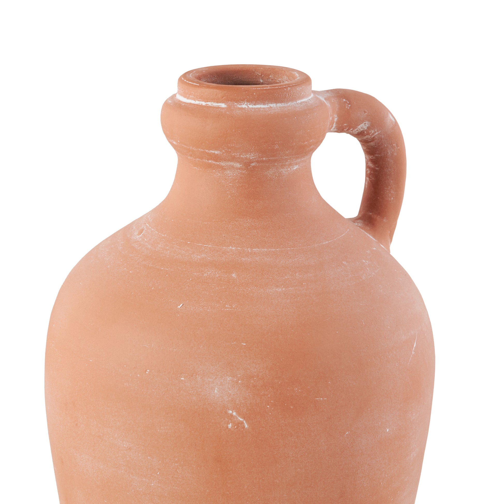 Pink Ceramic Terracotta Jug Decorative Vase with Handle