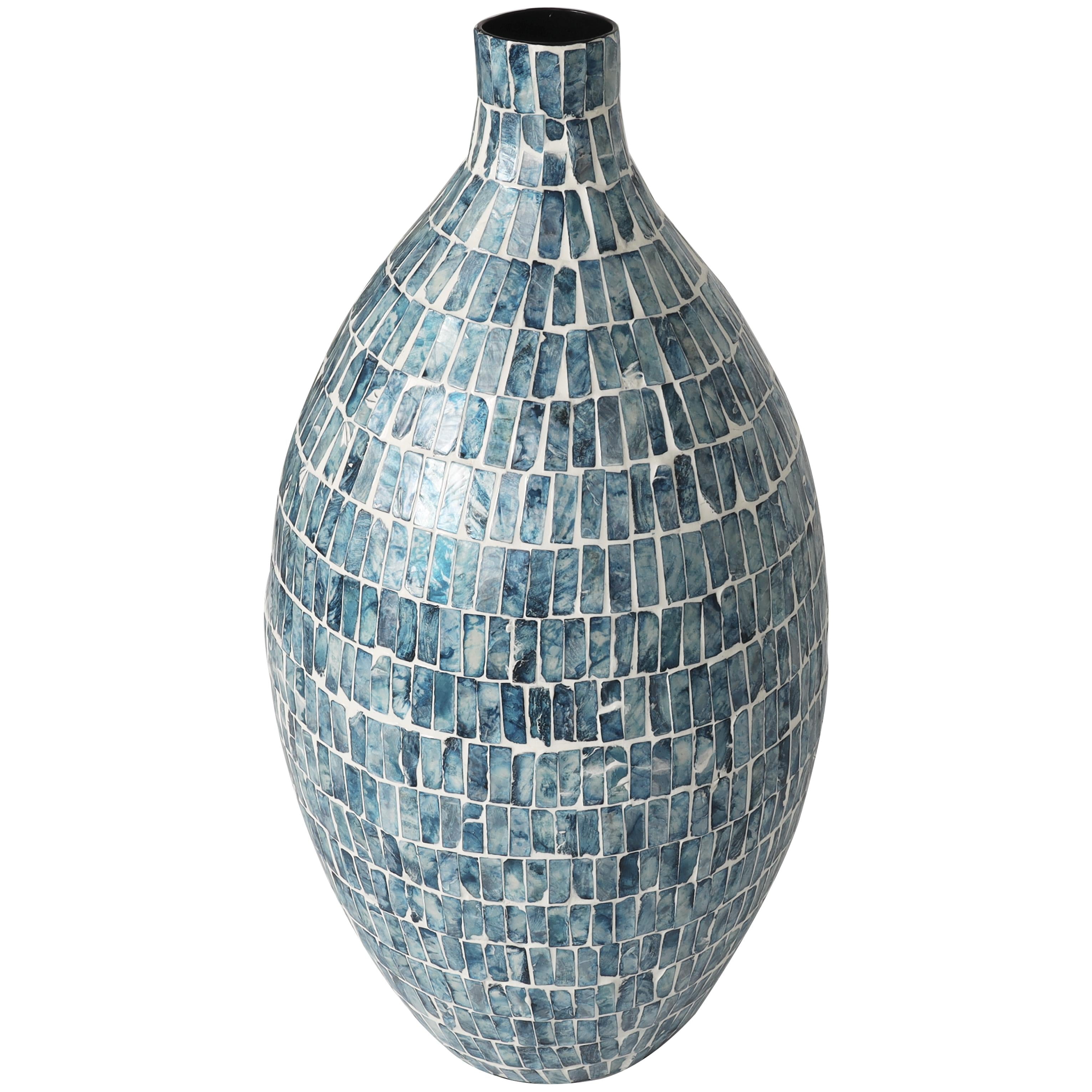 Mother of Pearl Shell Handmade Mosaic Inspired Decorative Vase