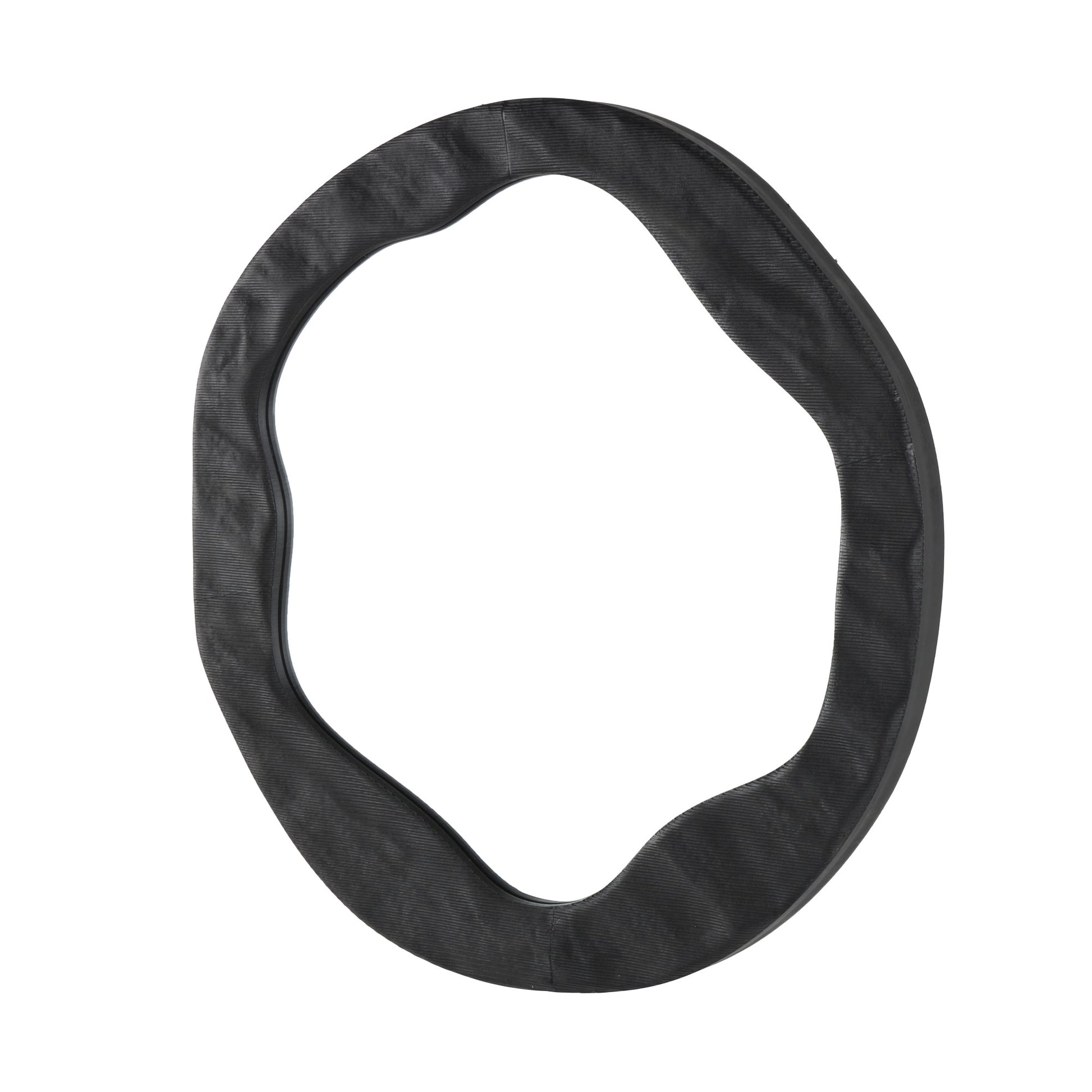 Abstract Black Velvet Wavy Room Wall Mirror