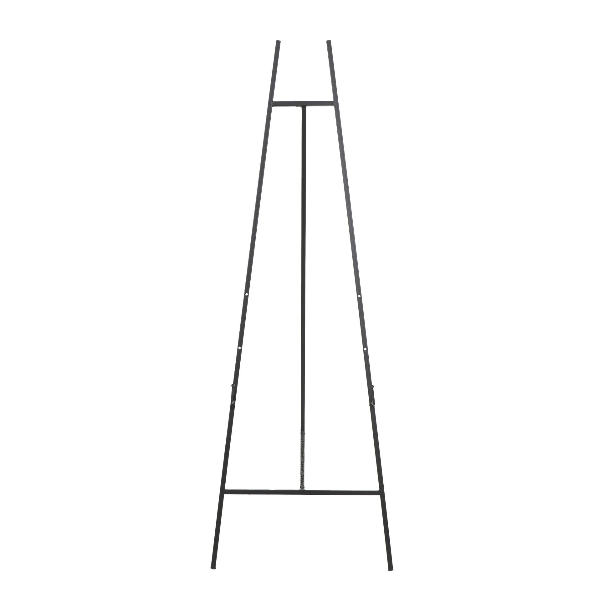 Metal Tall Minimalistic Adjustable Floor 3 Tier Display Easel with Chain Support 20" x 18" x 56"