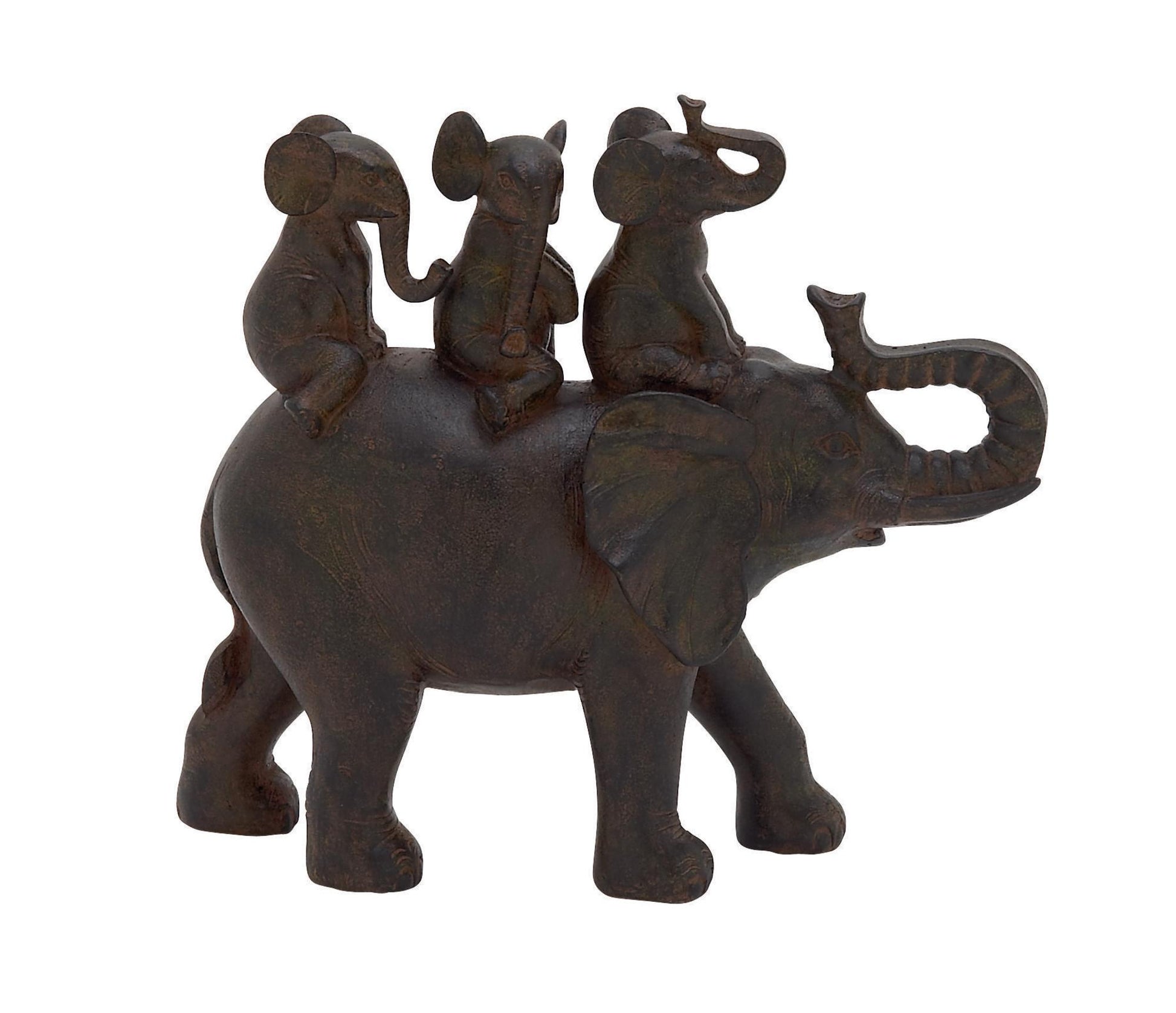 Elephant Brown Polyresin Decorative Sculpture