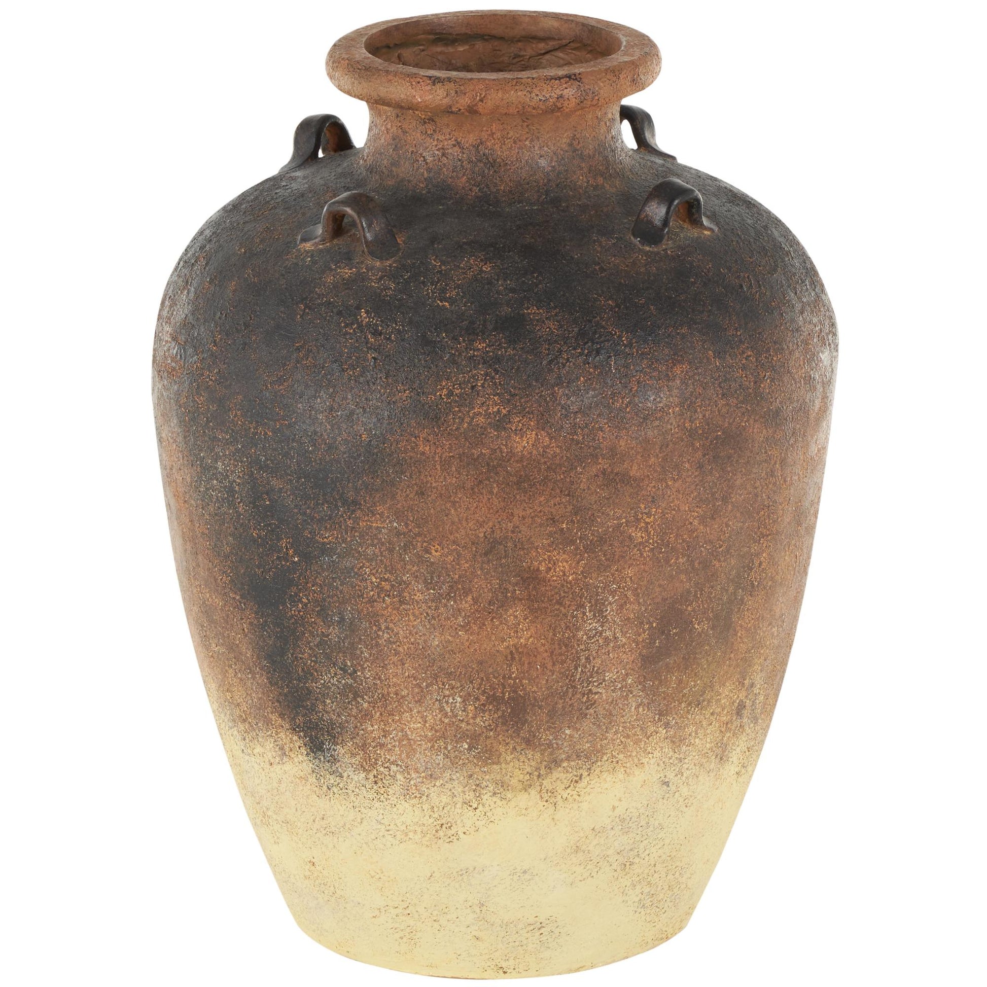 Copper Magnesium Oxide Textured Ombre Antique Amphora Decorative Vase
