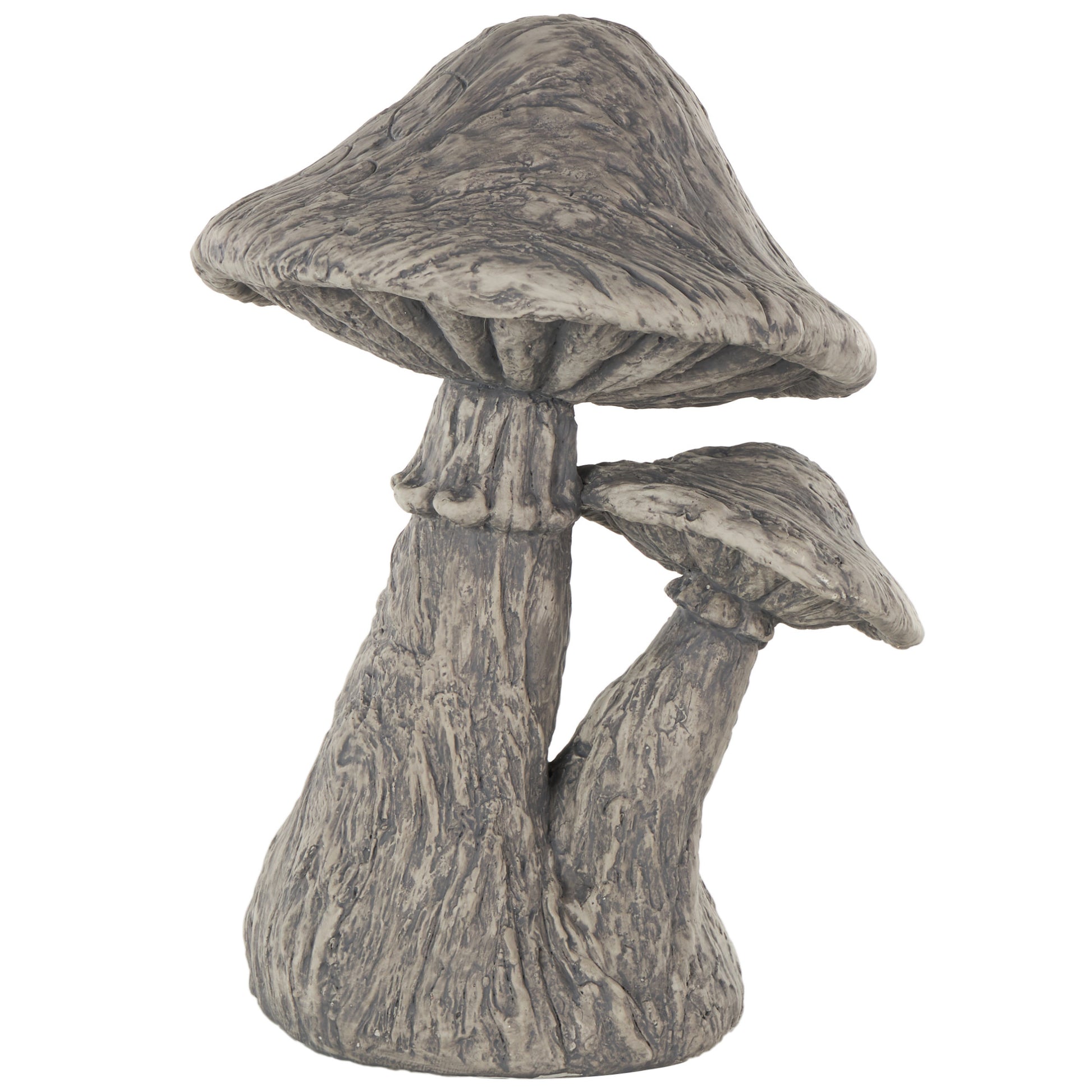 Mushroom Gray Polystone Textured Decorative Sculpture