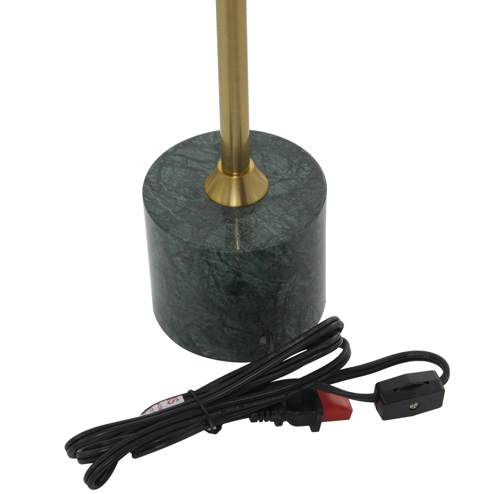 Metal Umbrella Style Room Desk Lamp with Black Marble Base