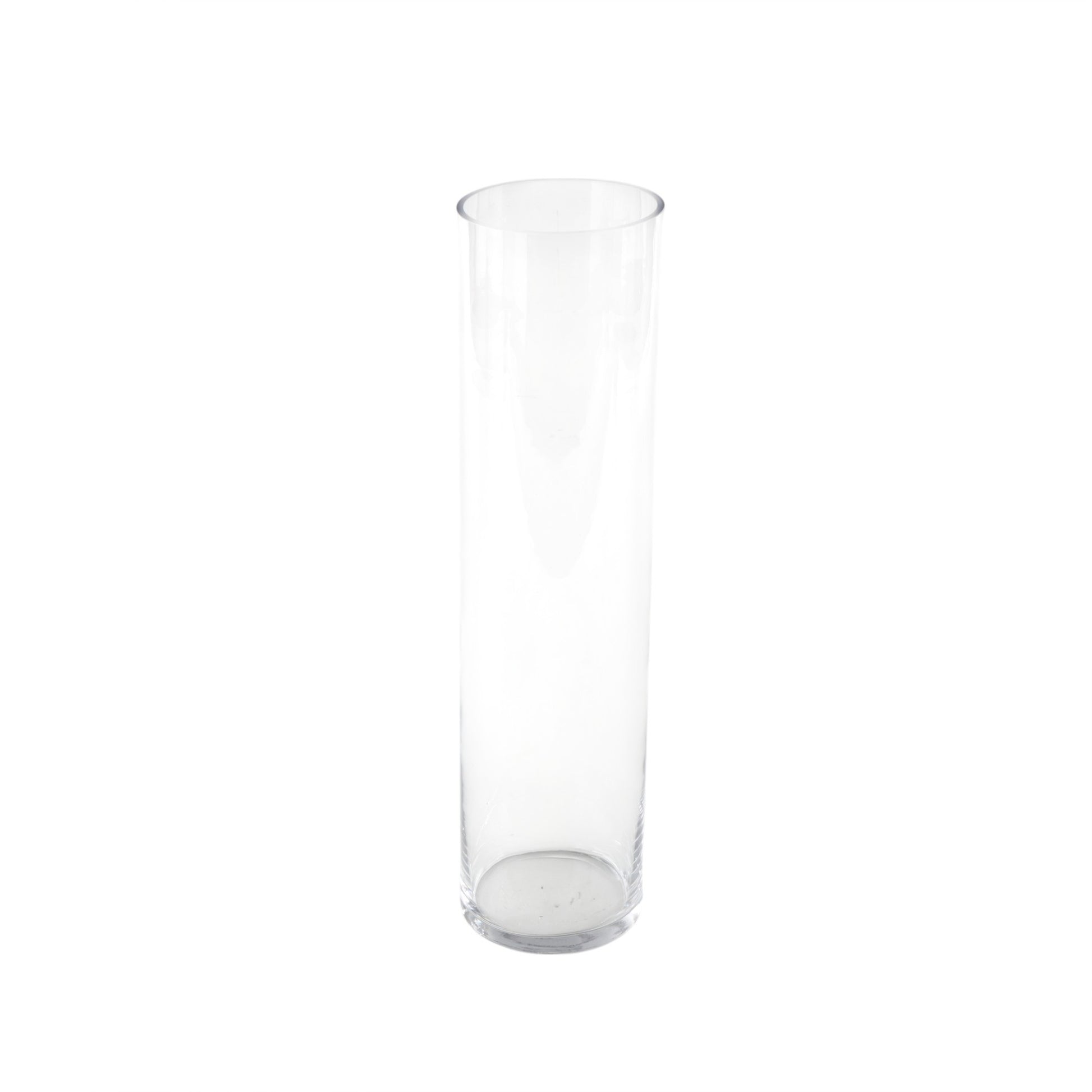 Clear Glass Tall Decorative Vase