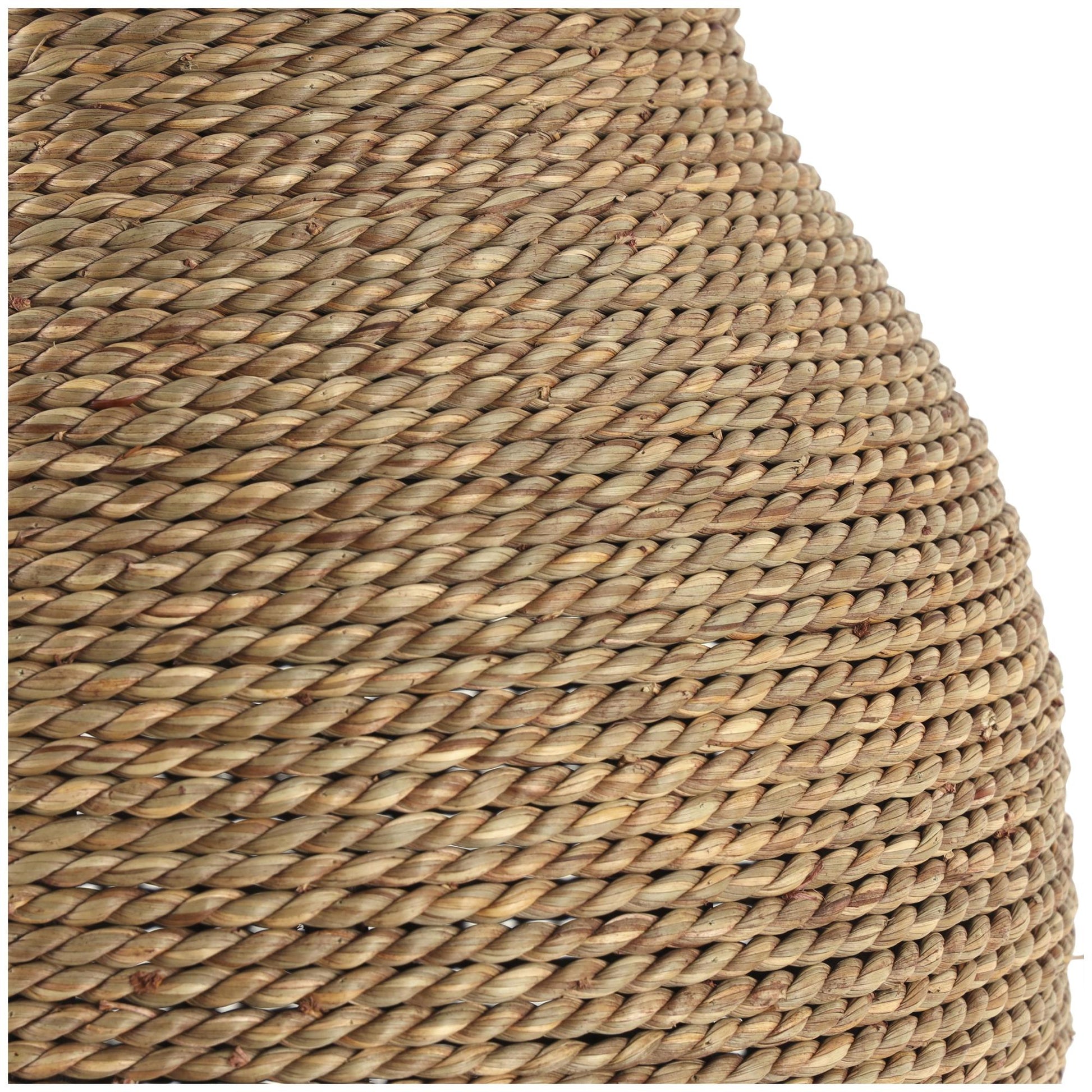 Brown Seagrass Handmade Tall Wrapped Decorative Vase