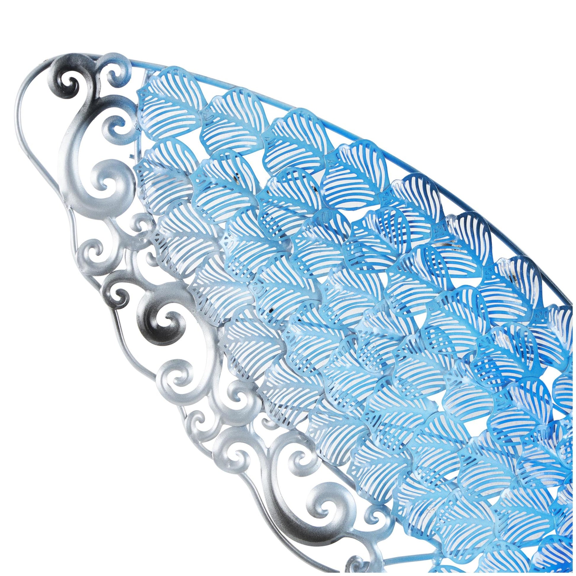 Butterfly Metal Cutout Home Wall Decor with Silver Scroll Details