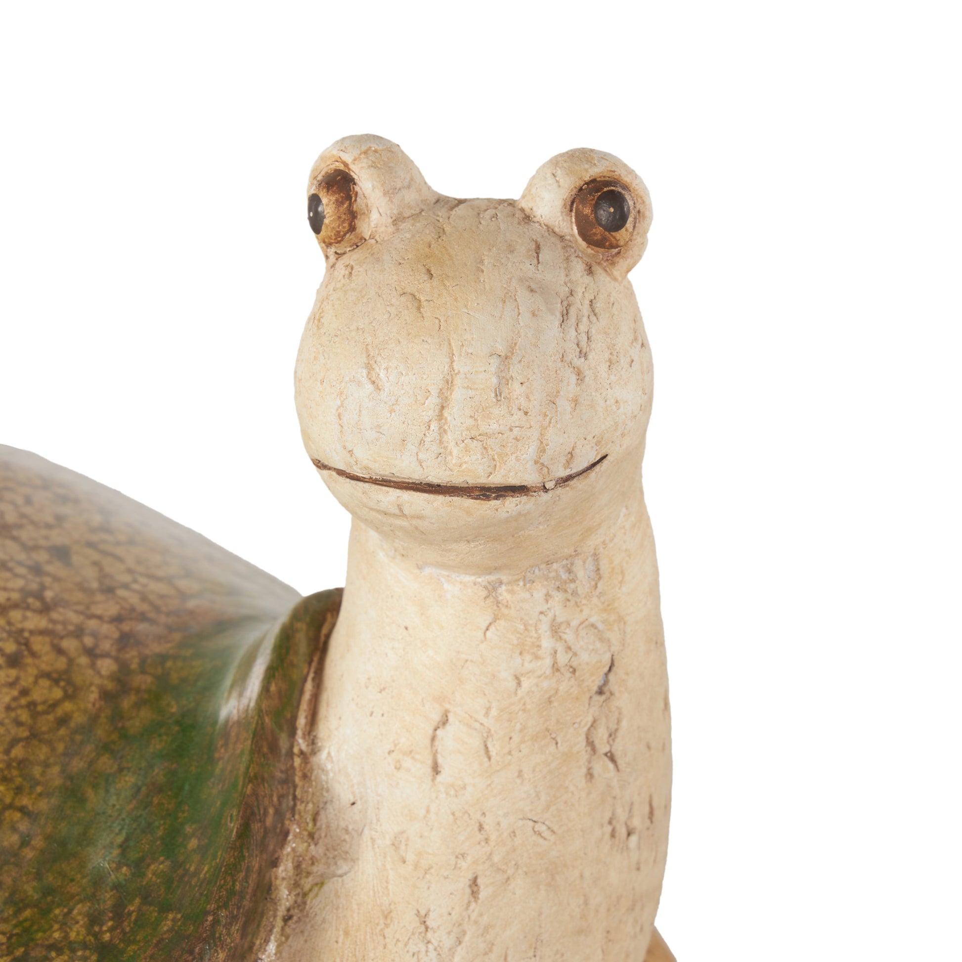 Turtle Cream Magnesium Oxide Decorative Garden Sculpture with Green Shell