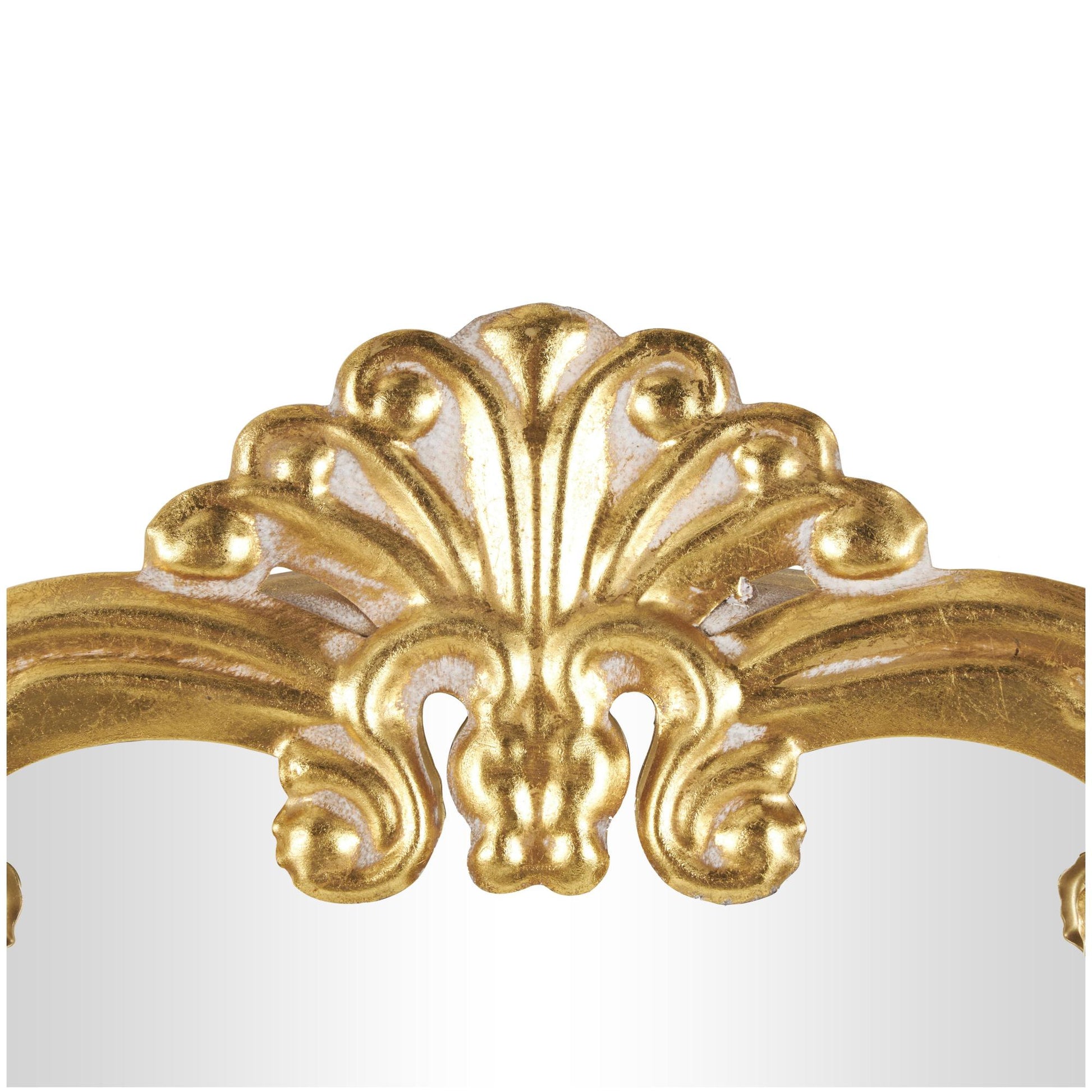 Scroll Gold Metal Ornate Baroque Round Room Wall Mirror