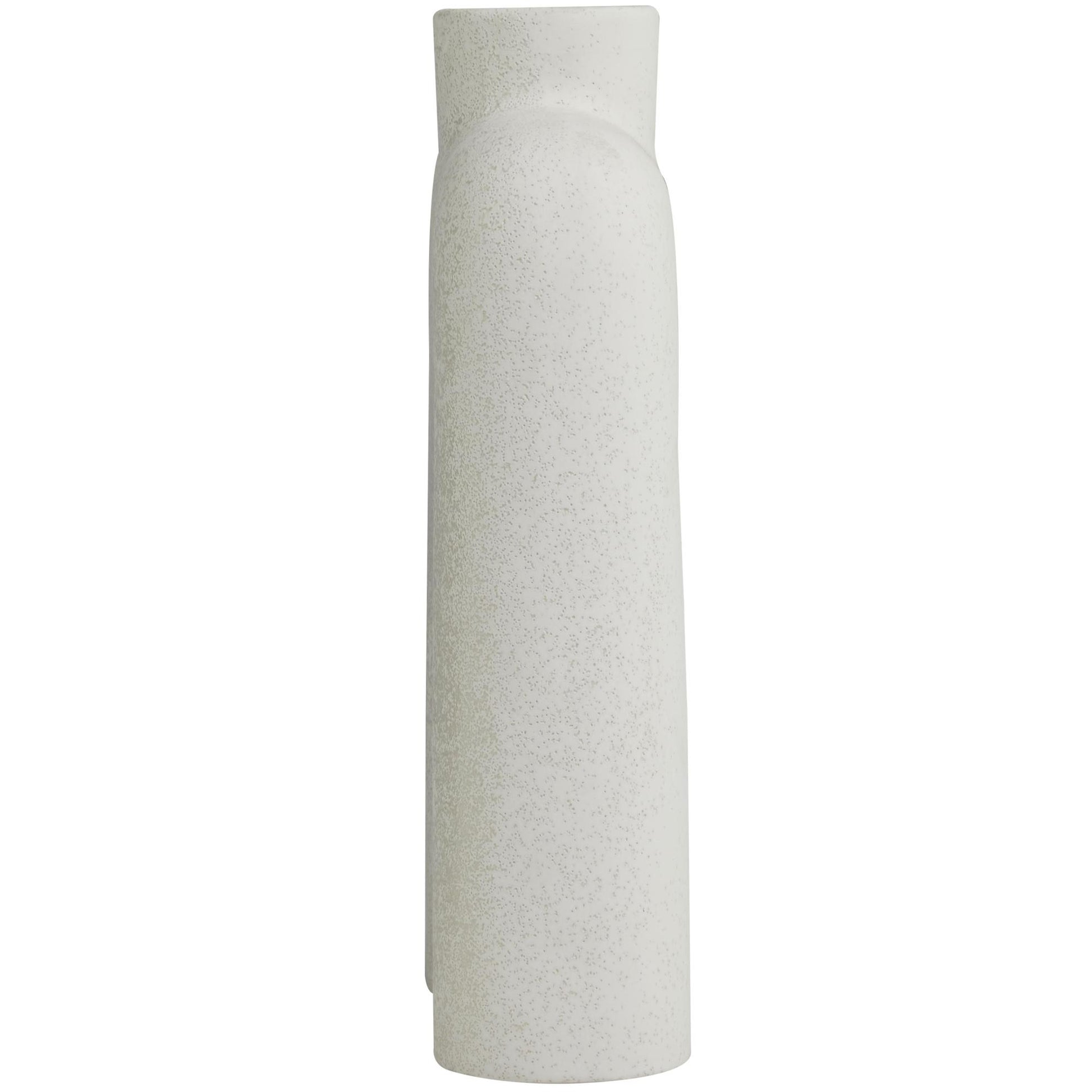 Abstract Ceramic Rounded Arched Decorative Vase with Glossy Speckled Texture