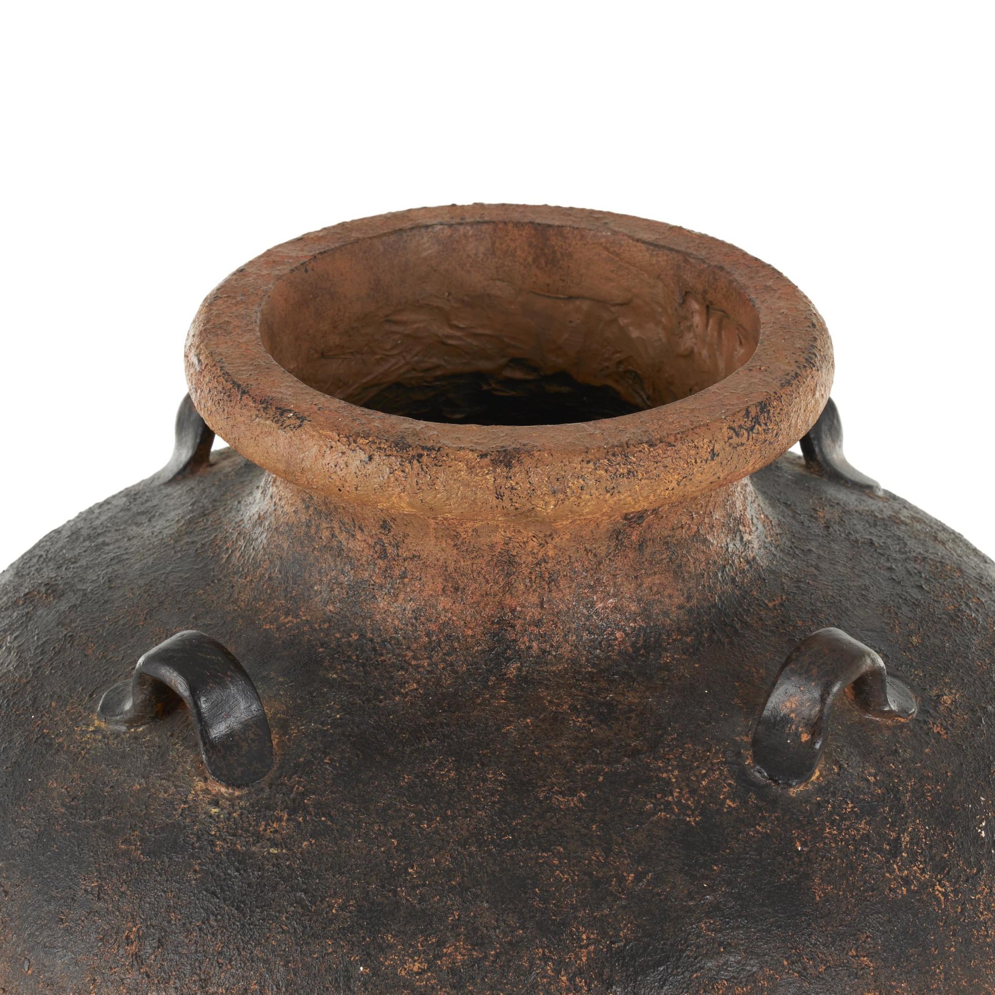 Copper Magnesium Oxide Textured Ombre Antique Amphora Decorative Vase