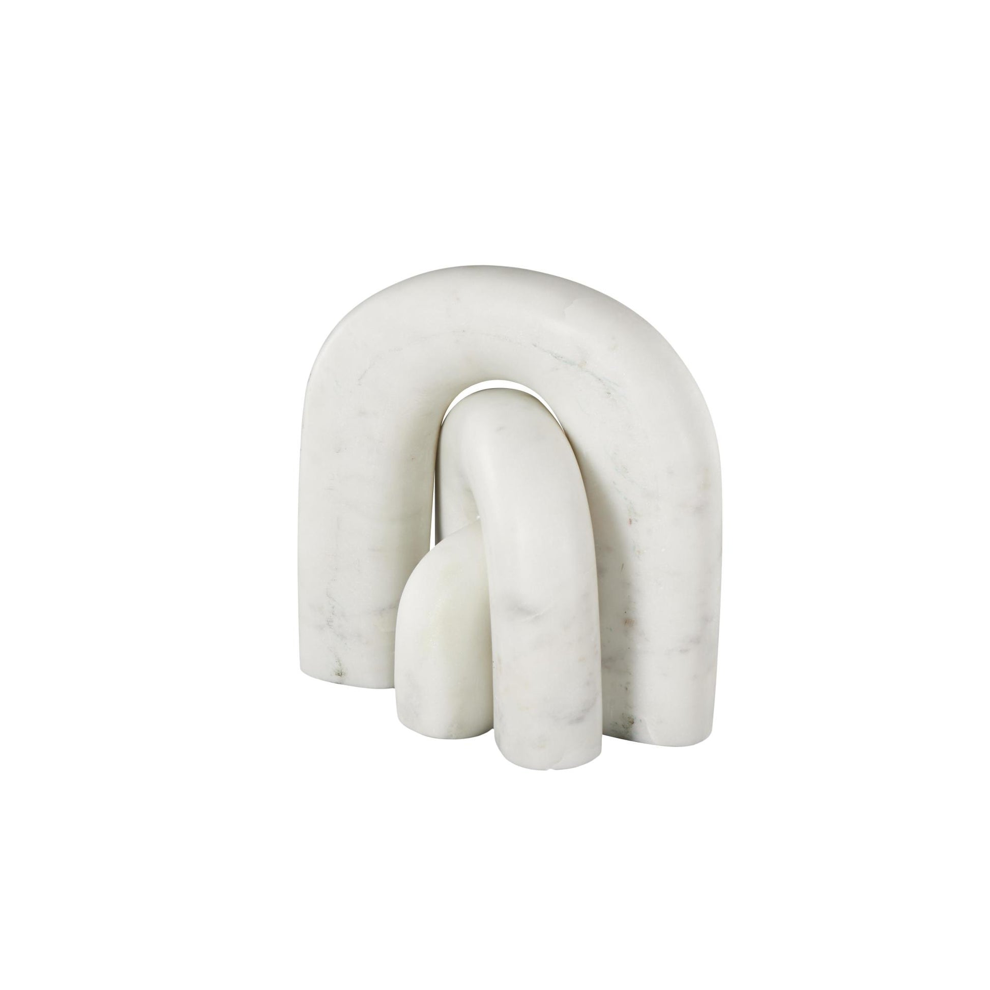 Set of 3 Abstract Marble Arched Decorative Sculpture with Varying Sizes Set of 3 7", 5", 3"H