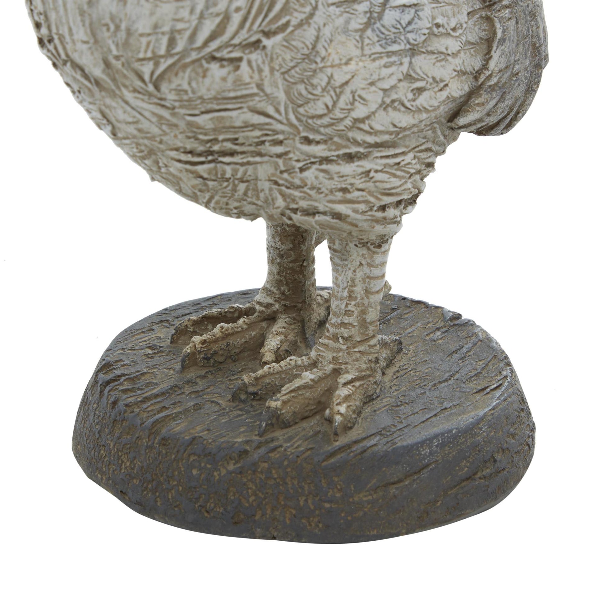 Rooster White Polyresin Decorative Sculpture
