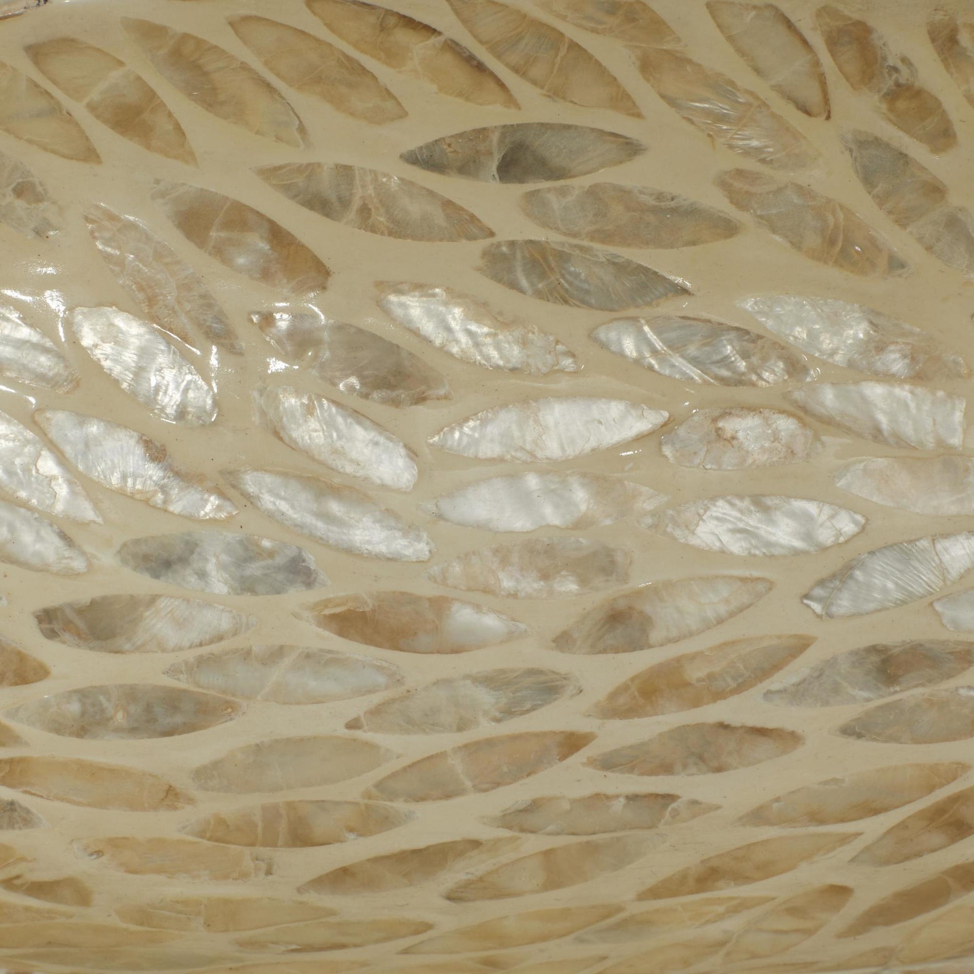 Nautical White Mother of Pearl Shell Living Room Decor Tray