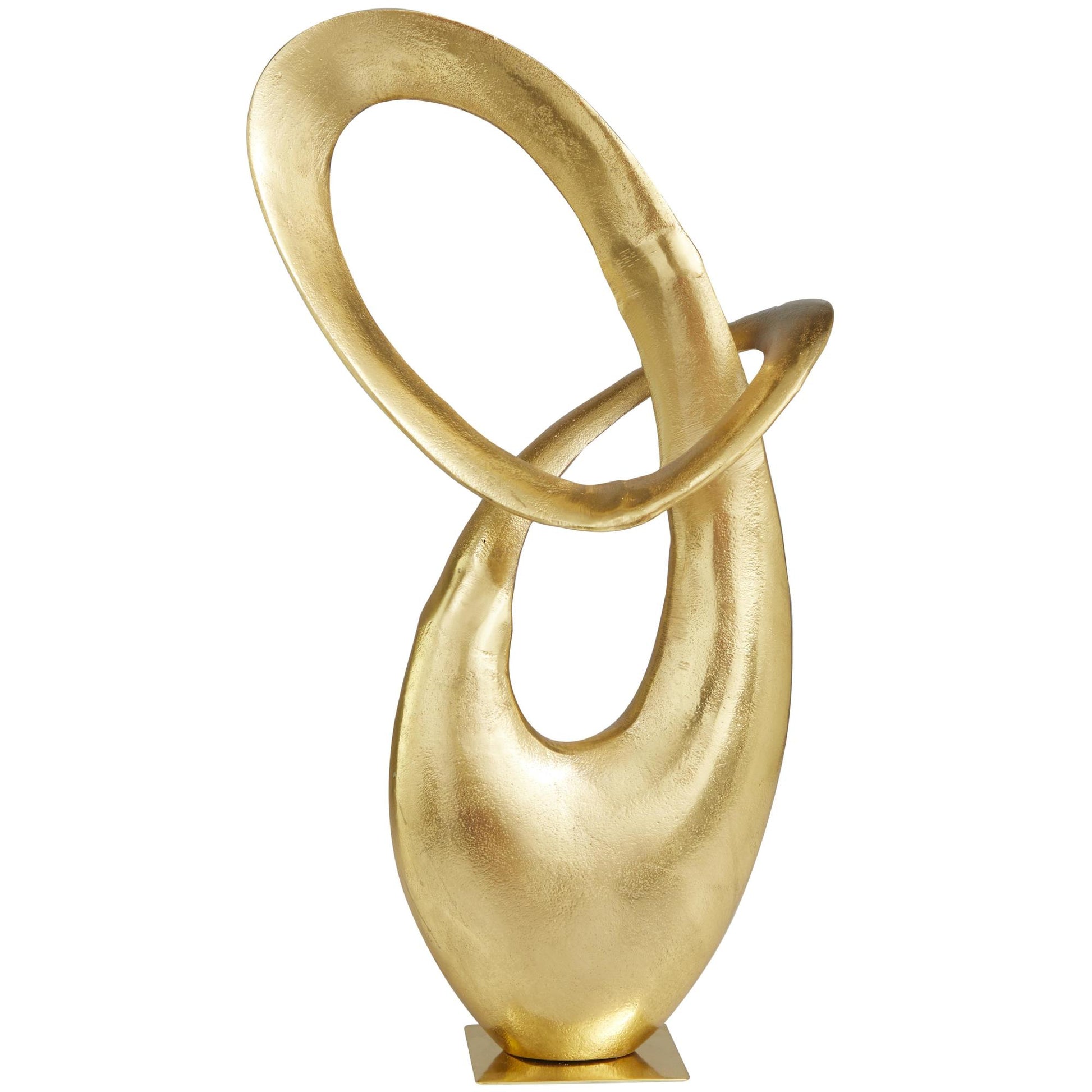 Abstract Aluminum Metal Decorative Sculpture 10" x 5" x 17"