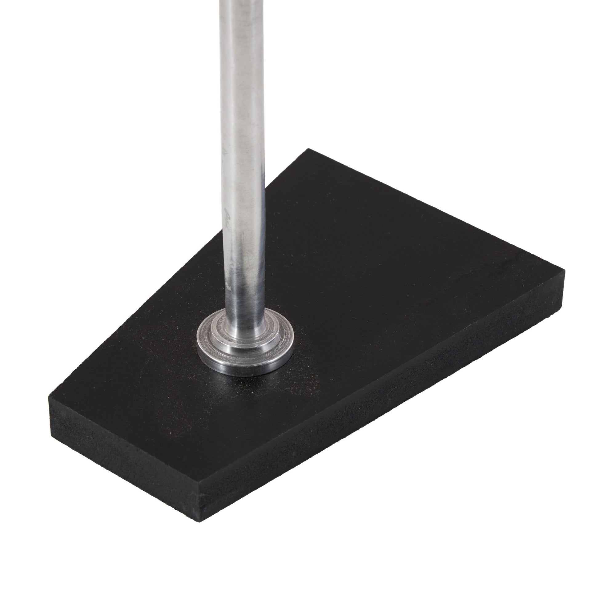 Airplane Silver Aluminum Metal Decorative Sculpture with Black Base