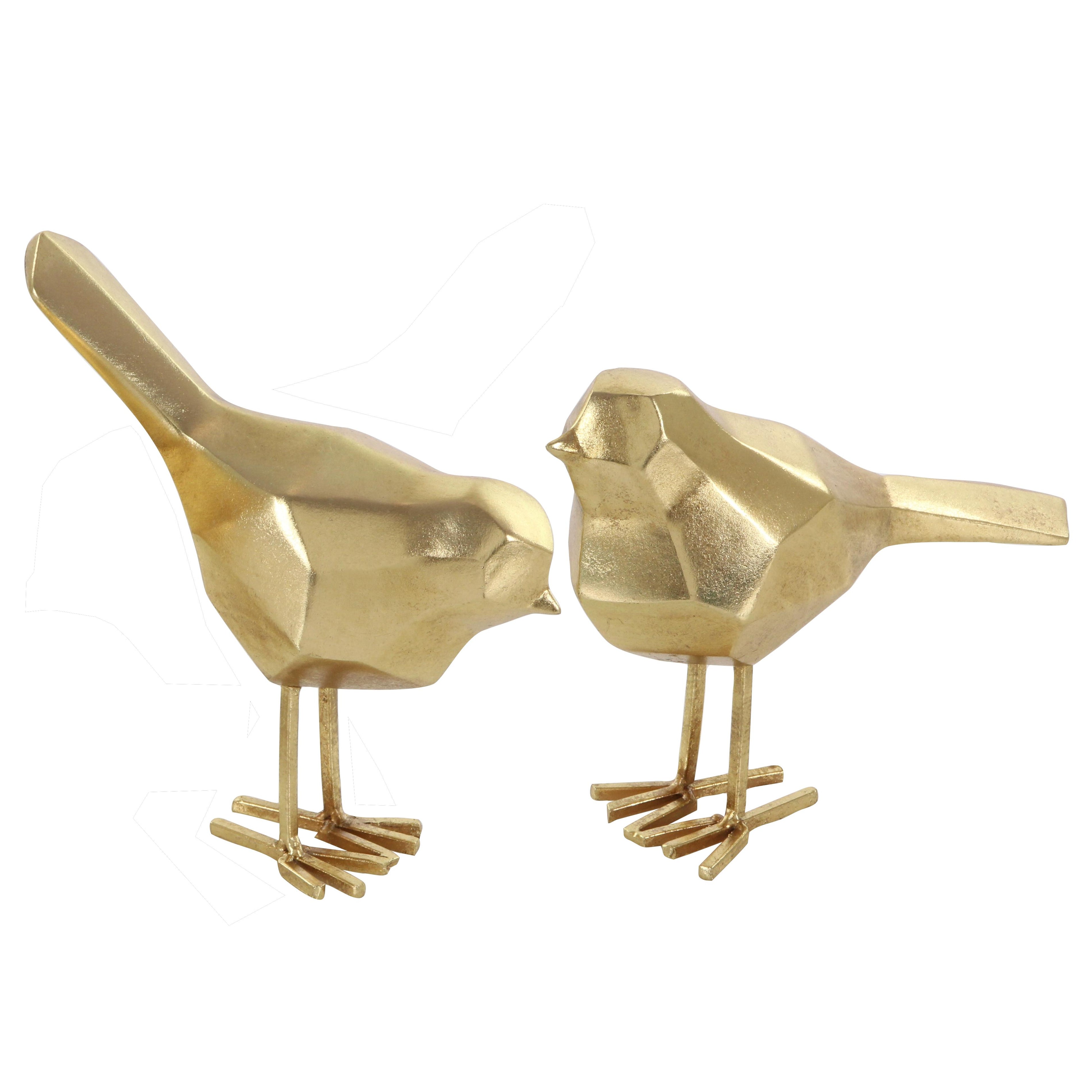 CosmoLiving by Cosmopolitan Set of 2 Bird Polystone Decorative Sculpture