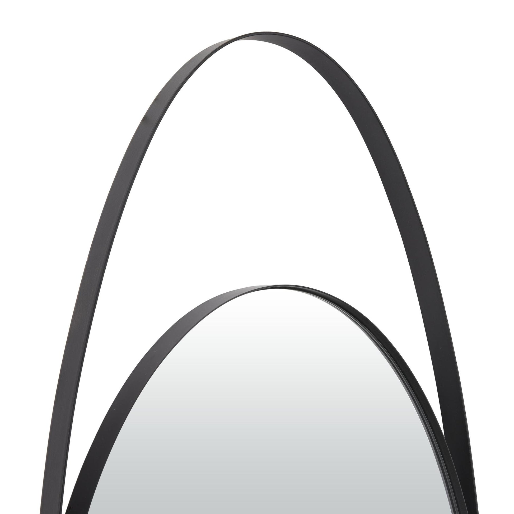 CosmoLiving by Cosmopolitan Black Metal Oval Room Wall Mirror