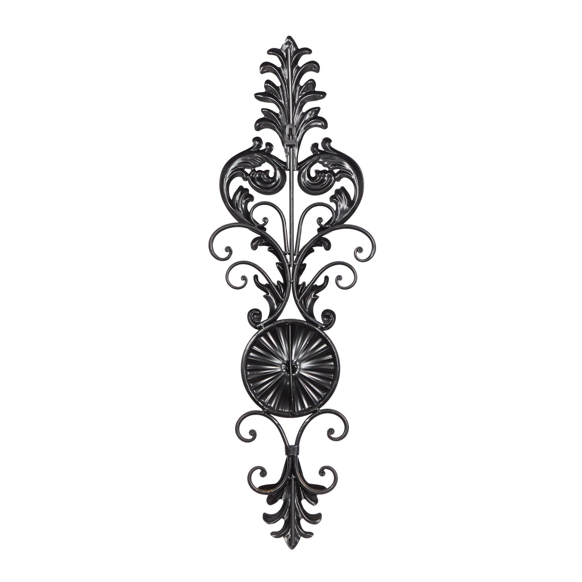 Scroll Bronze Metal Weathered Indoor Outdoor Wall Sconce