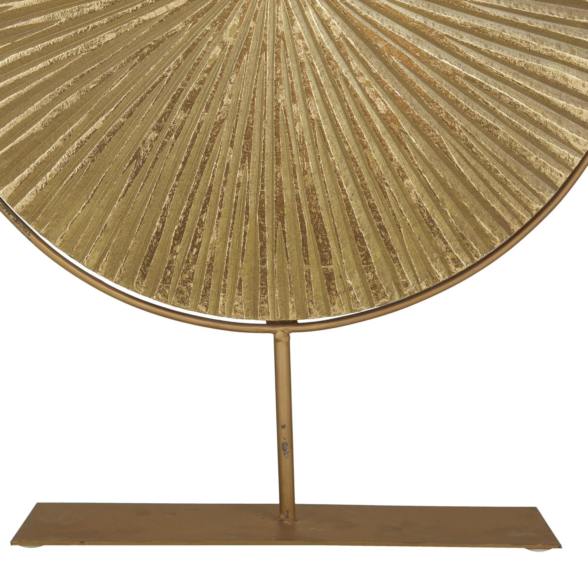 CosmoLiving by Cosmopolitan Starburst Metal Carved Decorative Sculpture with Stand