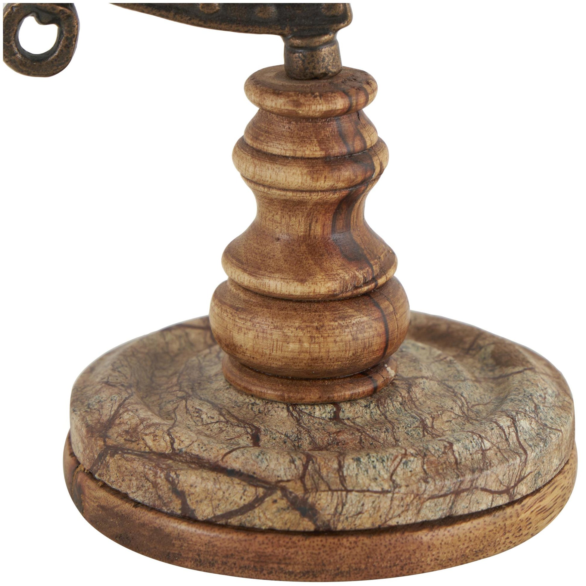 World Map Brown Plastic Educational/Geographic Earth Globe with Wood Base