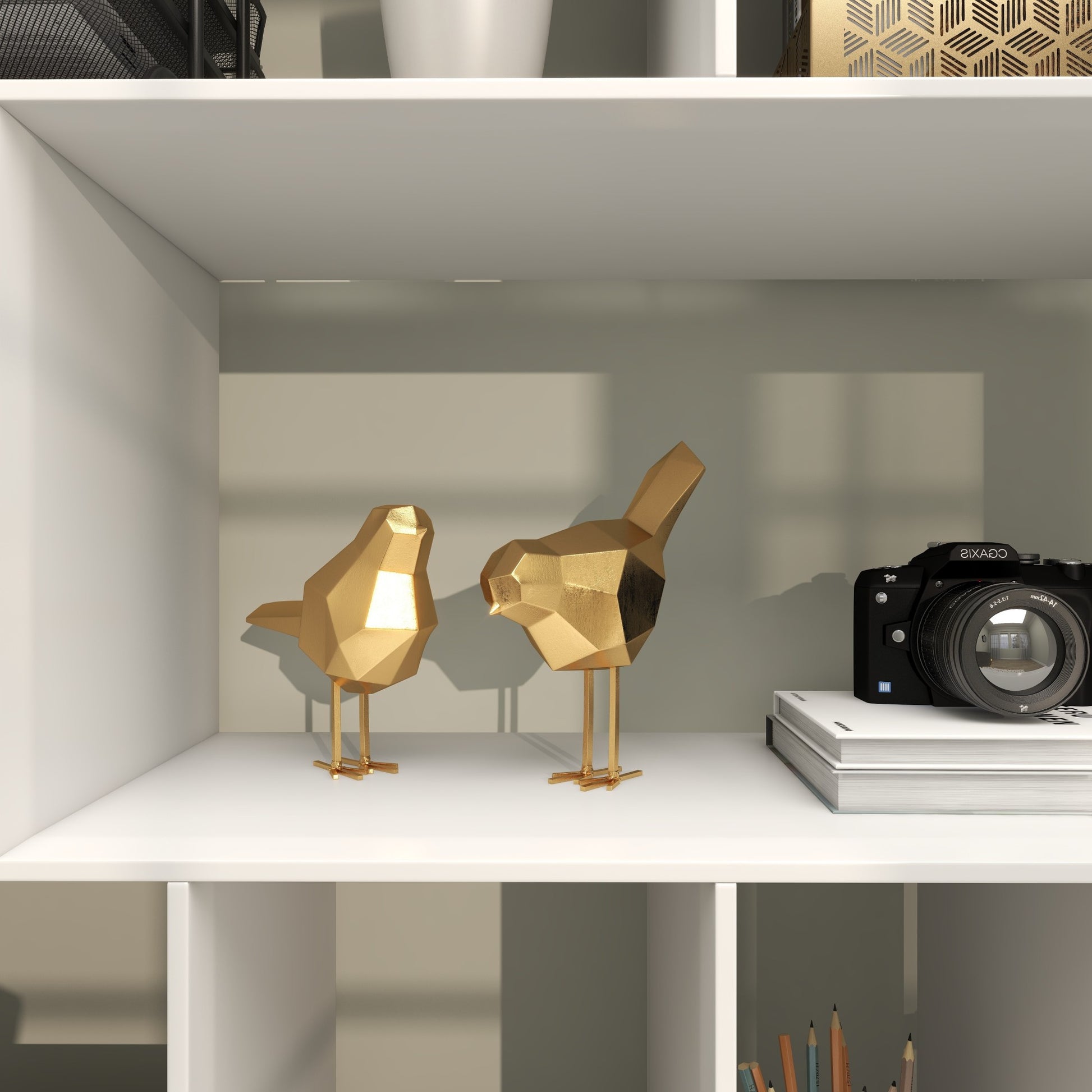 CosmoLiving by Cosmopolitan Set of 2 Bird Polystone Decorative Sculpture