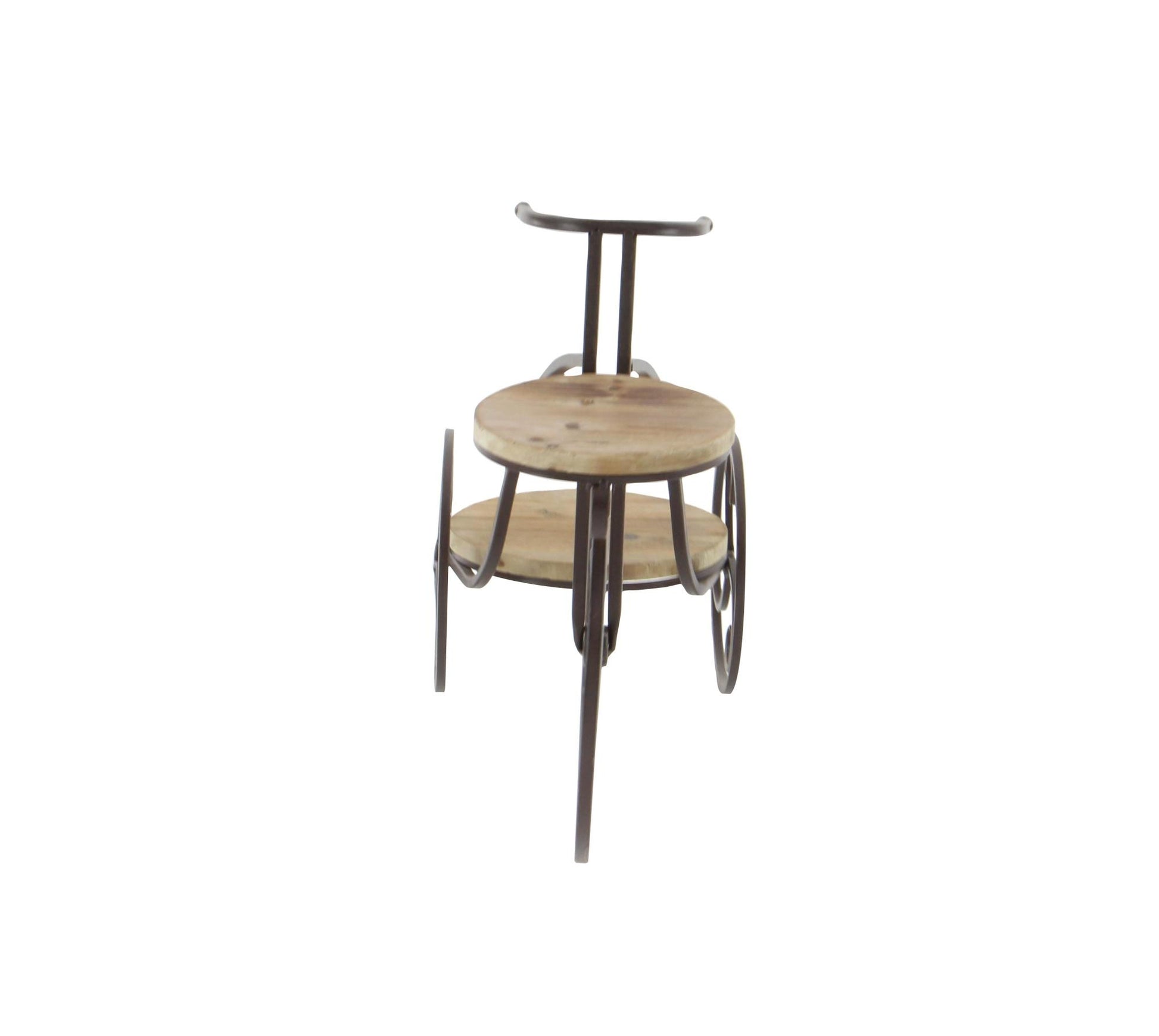Bike Brown Metal 2 Tier Indoor Outdoor Plantstand