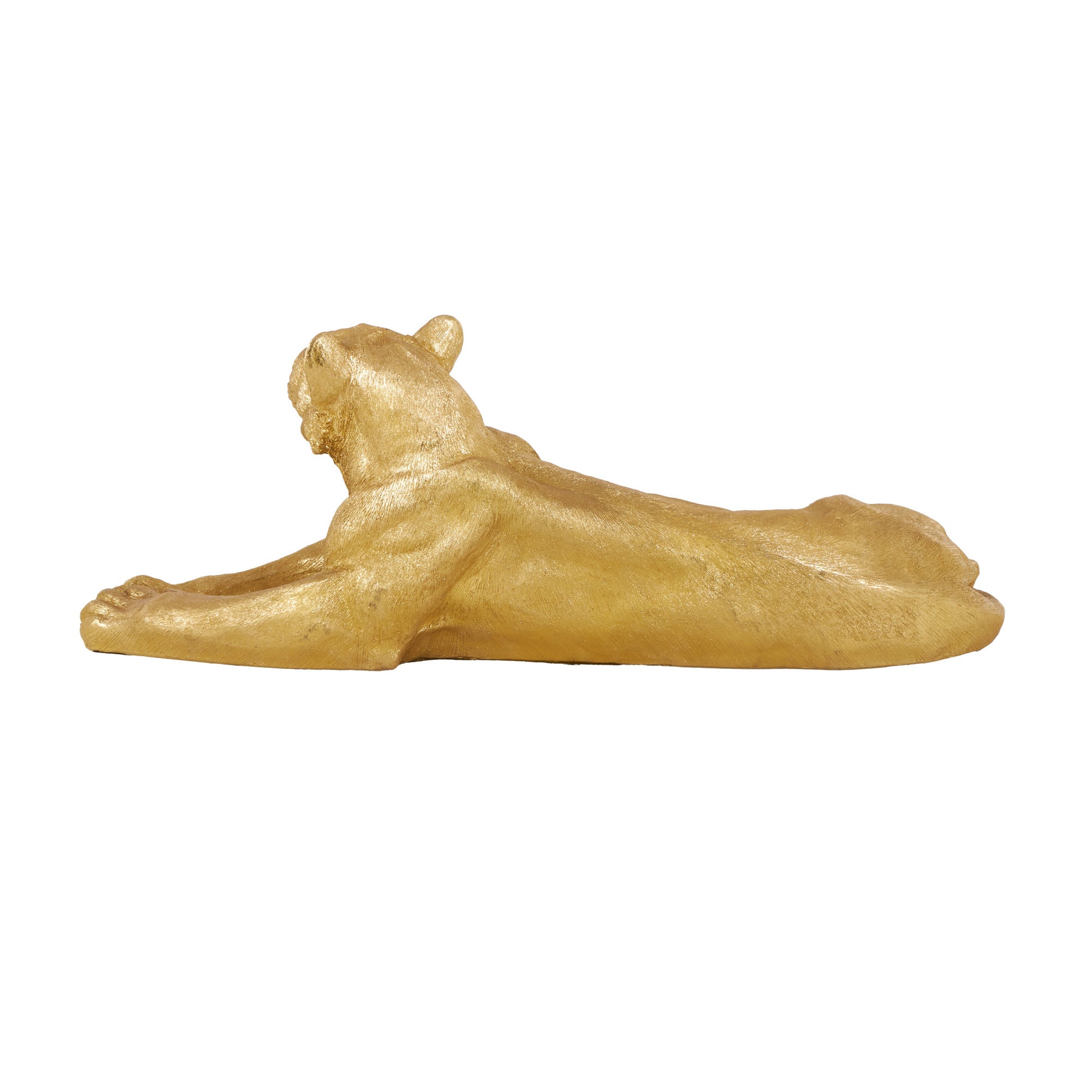 Tiger Gold Resin Laying Decorative Sculpture