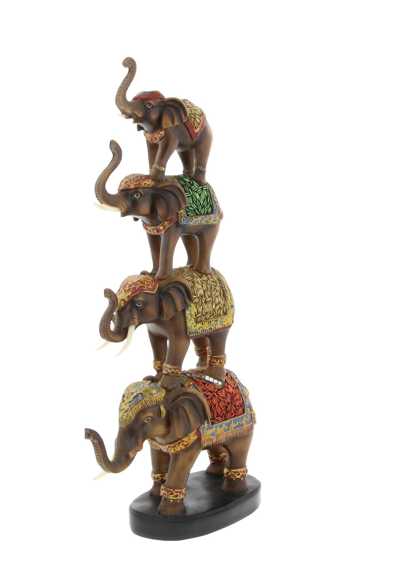 Elephant Brown Polystone Decorative Sculpture