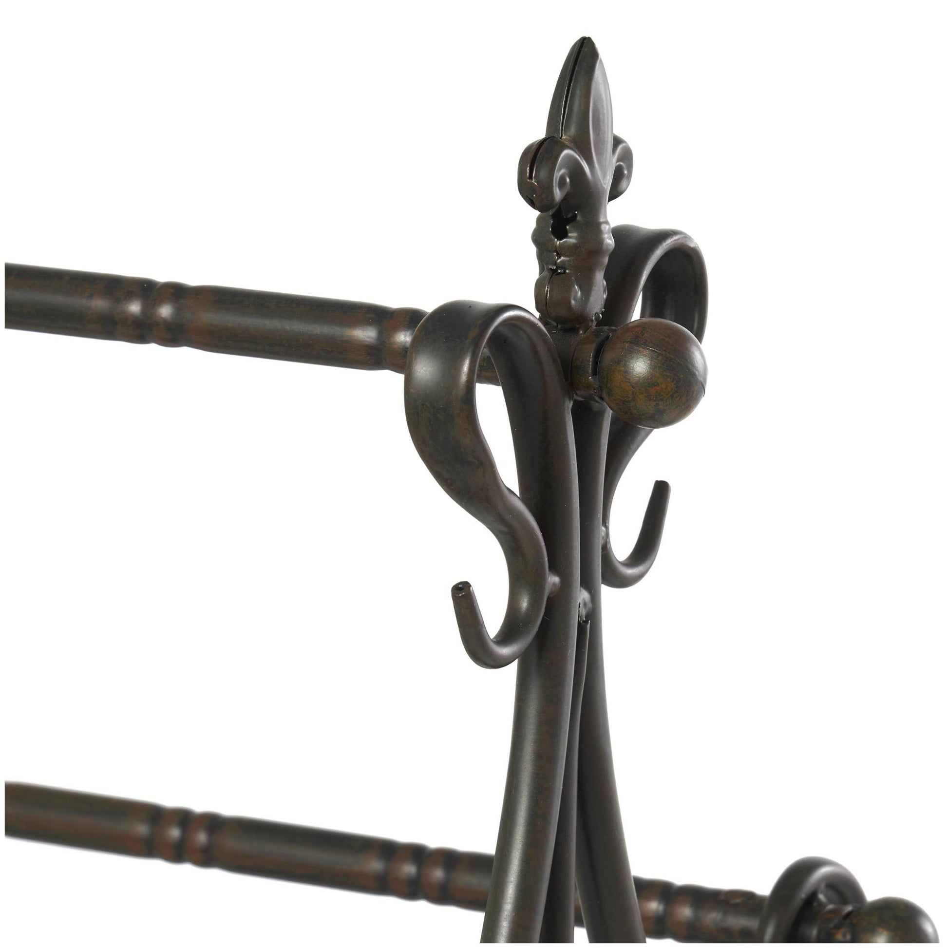 Scroll Black Wood Closet Quilt Rack