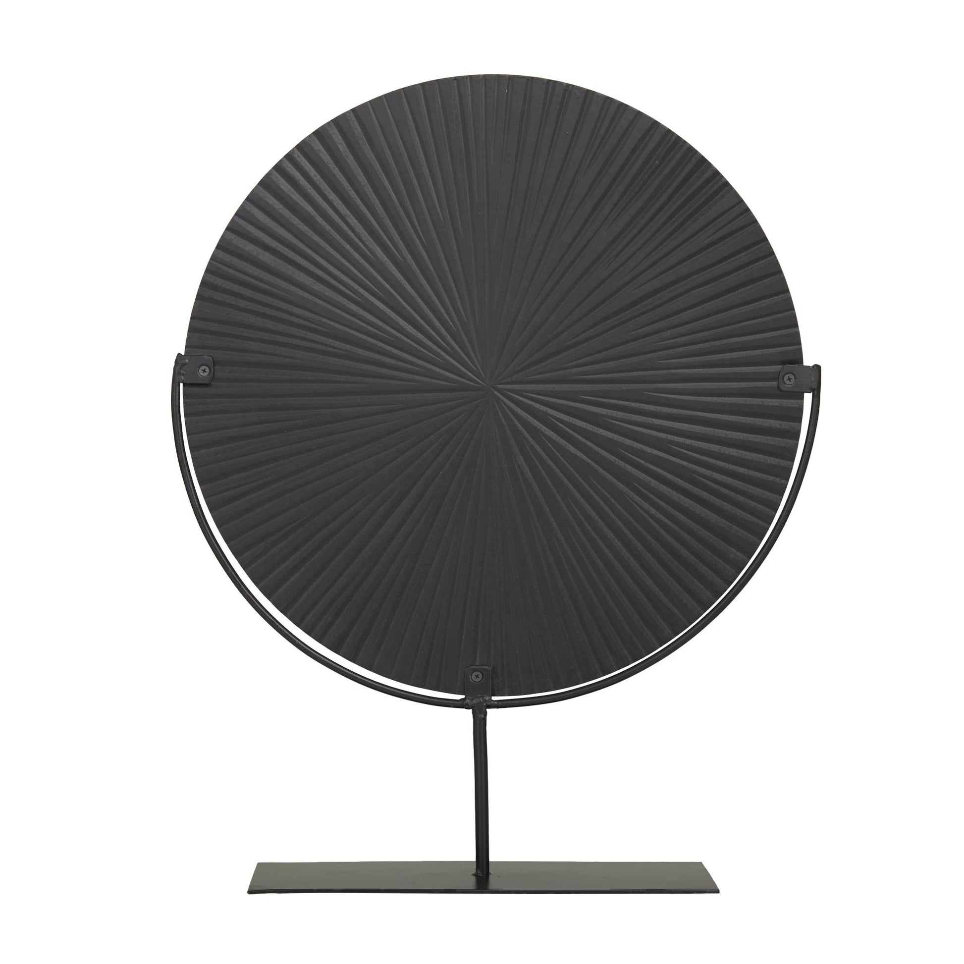CosmoLiving by Cosmopolitan Starburst Metal Carved Decorative Sculpture with Stand
