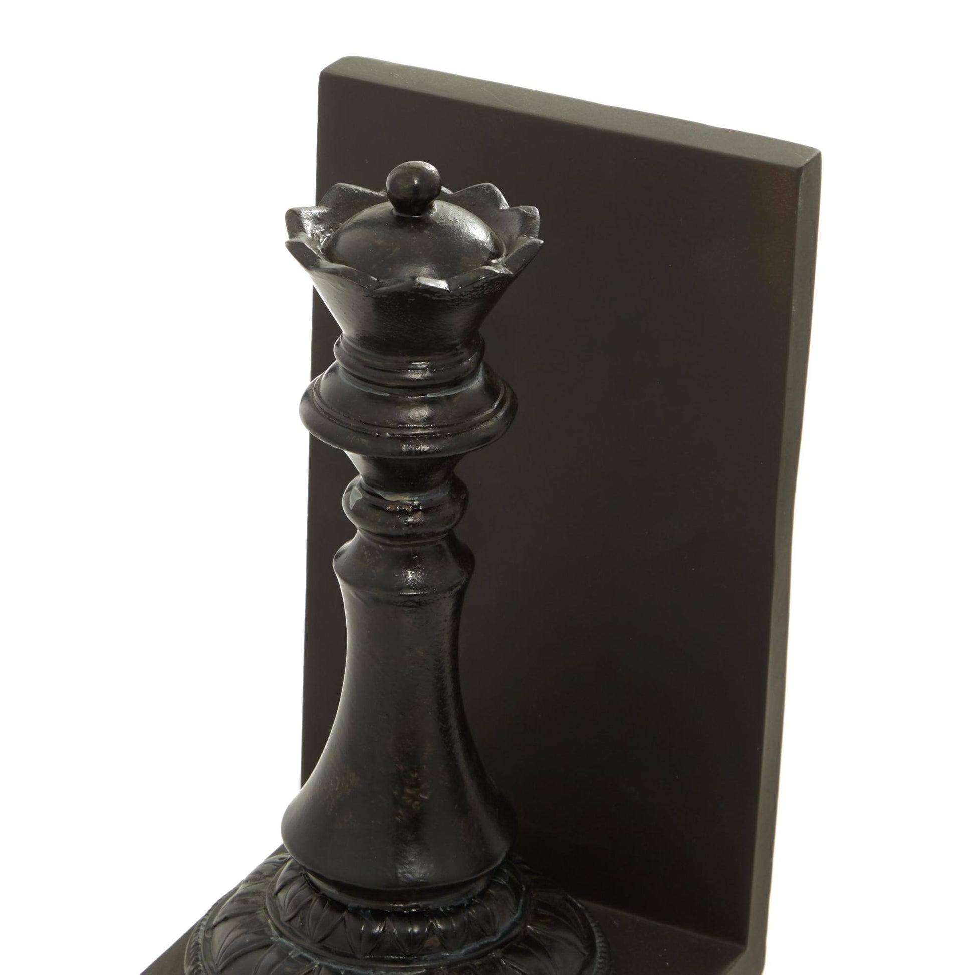 Set of 2 Chess Crystal Oversized Decorative Bookends with Cut Crystal Designs Set of 2 4"W, 10"H