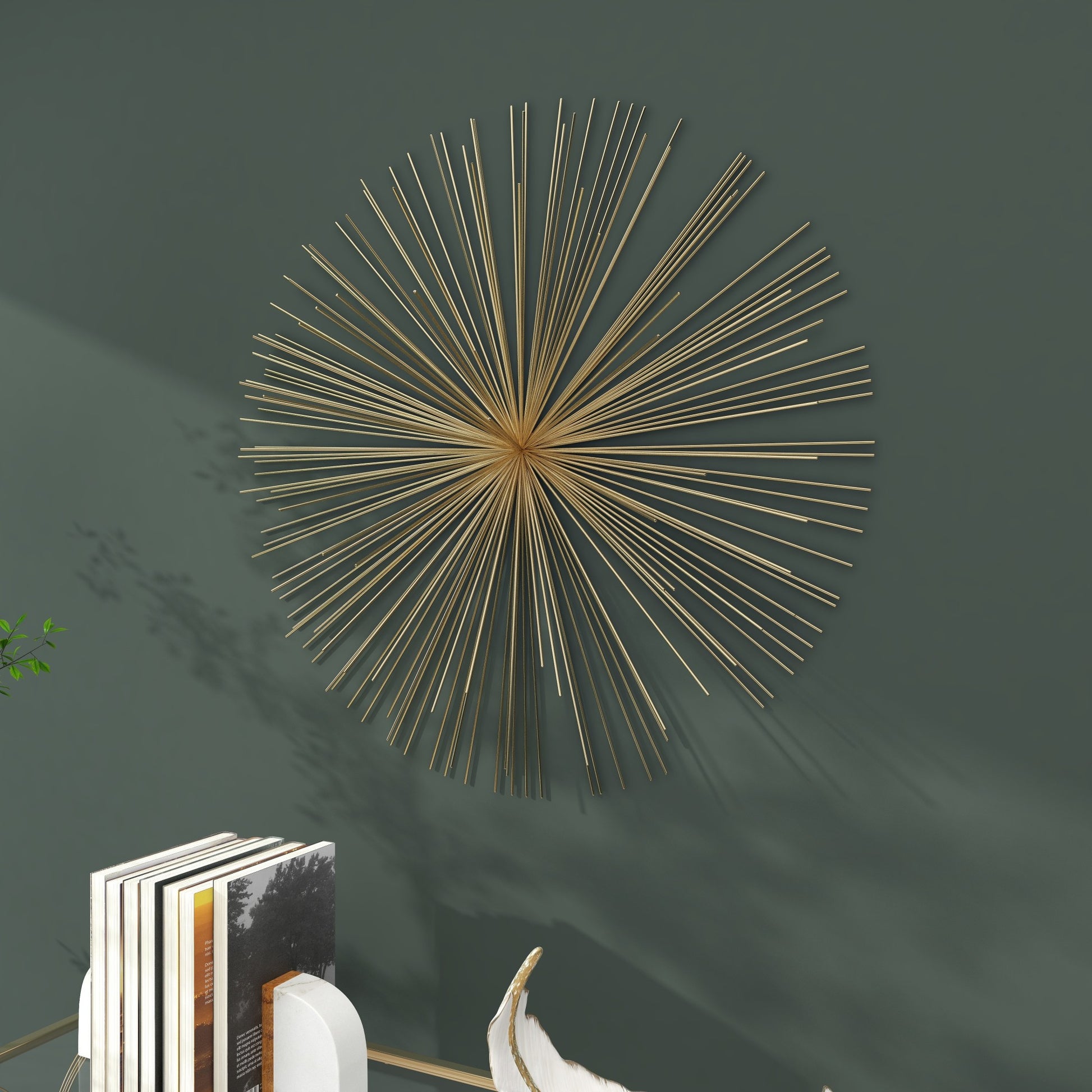 Starburst Gold Metal Large 3D Home Wall Decor