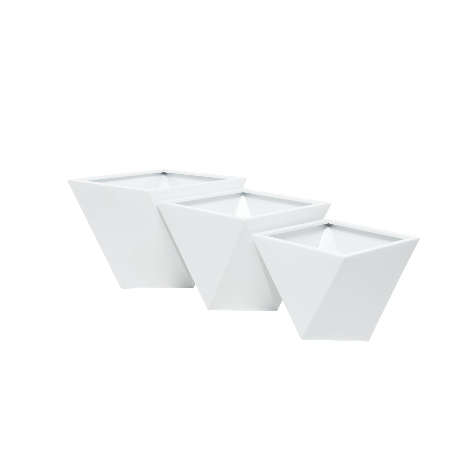 CosmoLiving by Cosmopolitan Set of 3 Metal Indoor Outdoor Planter