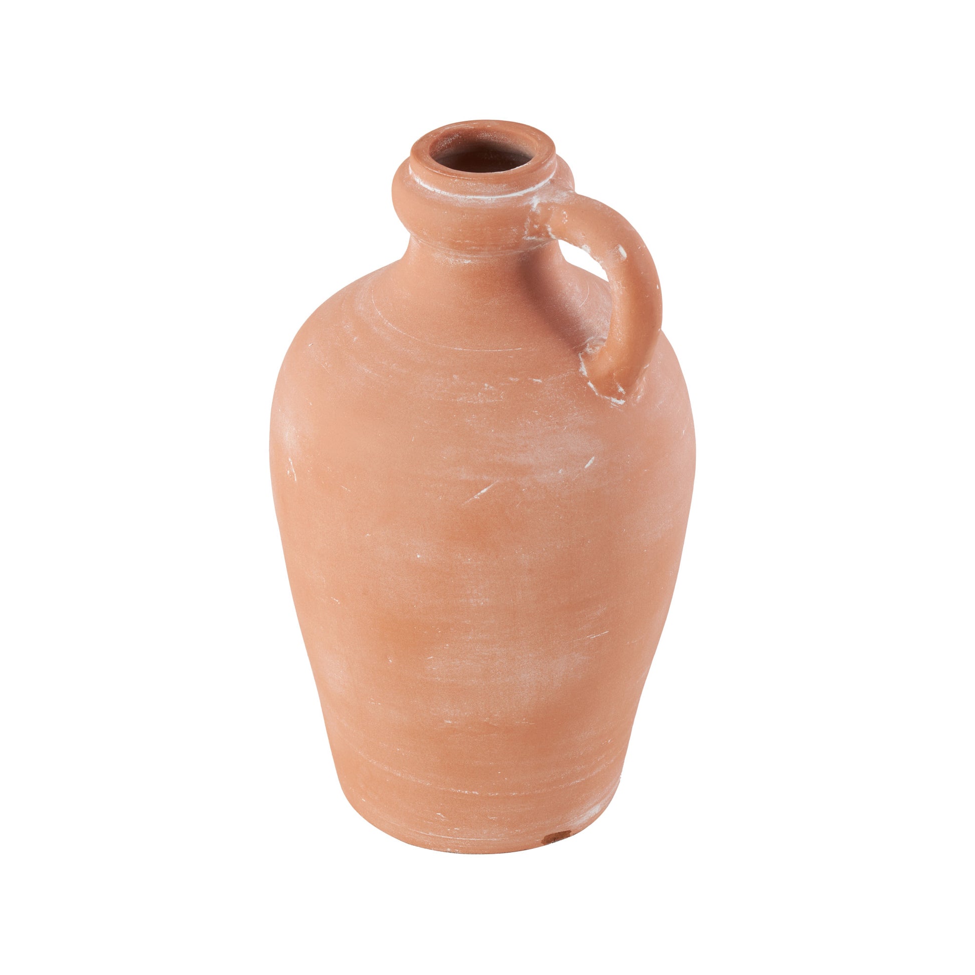 Pink Ceramic Terracotta Jug Decorative Vase with Handle
