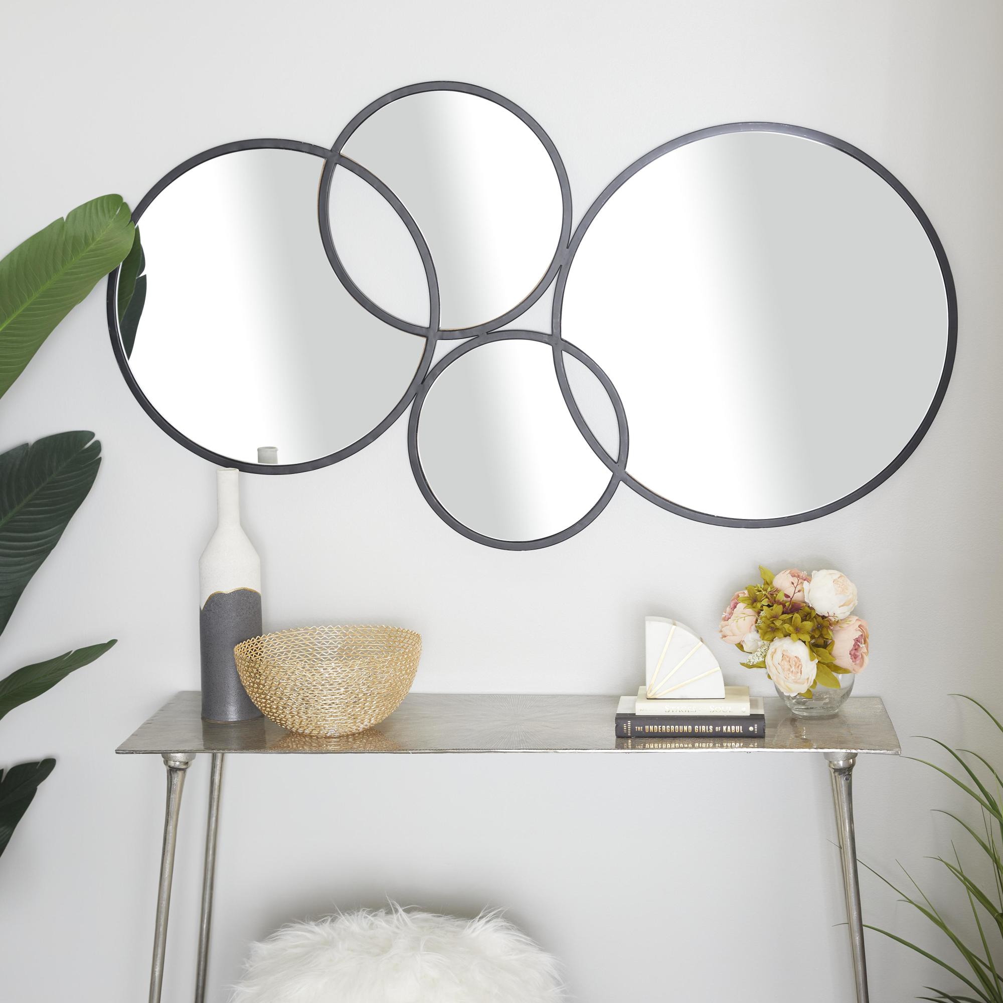 CosmoLiving by Cosmopolitan Black Metal Bubble Cluster Room Wall Mirror