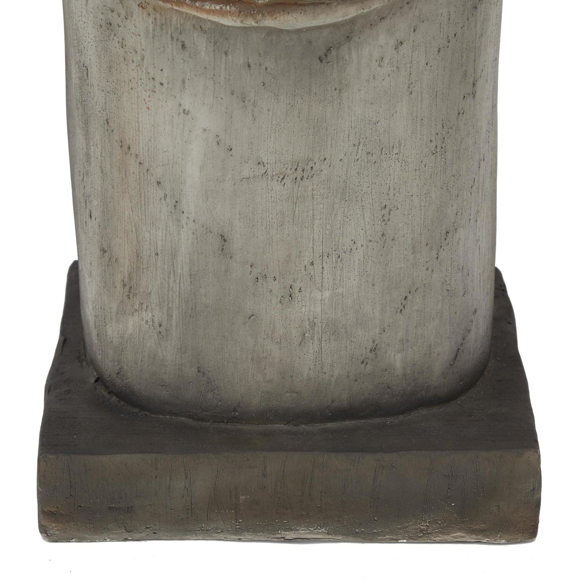 Face Gray Magnesium Oxide Indoor Outdoor Easter Island Head Decorative Garden Sculpture