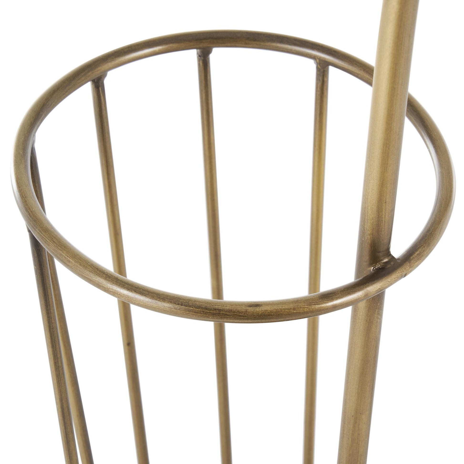 Geometric Metal 2 Section Decorative Umbrella Stand with Umbrella Shaped Handle