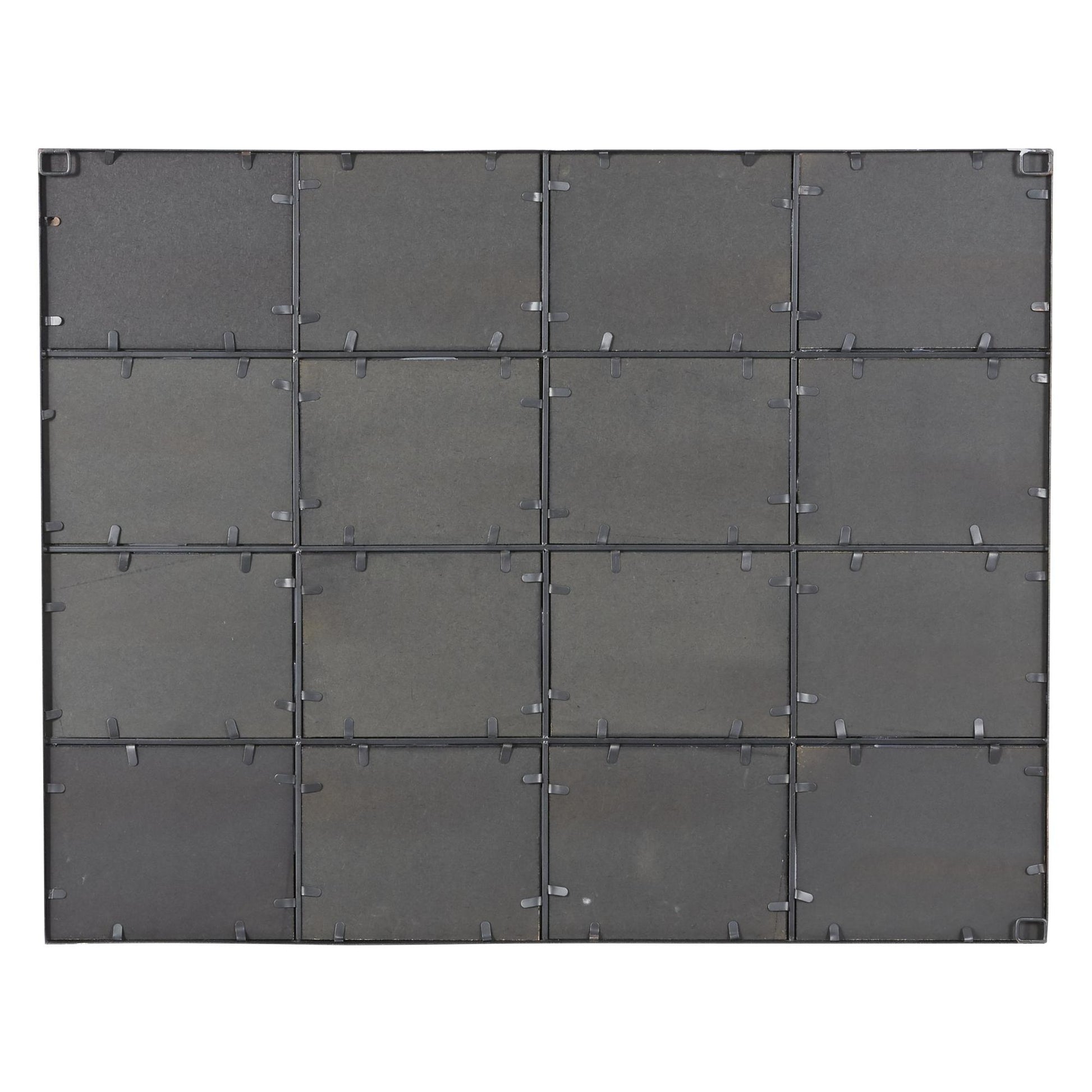 Black Metal Window Pane Inspired Room Wall Mirror