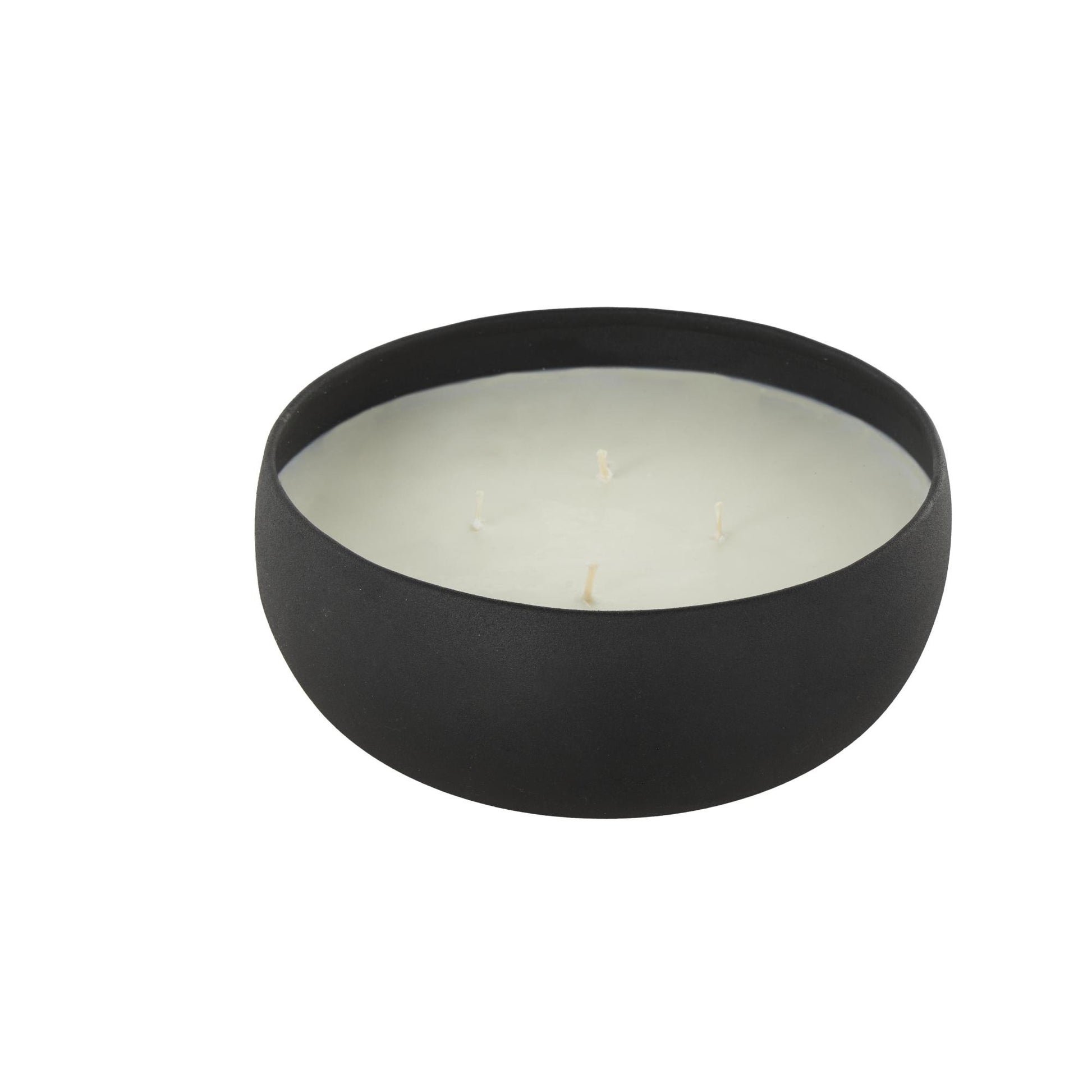 Metal Tangerine Splash Scented Textured 34oz 4 Wick Decorative Candle with White Wax