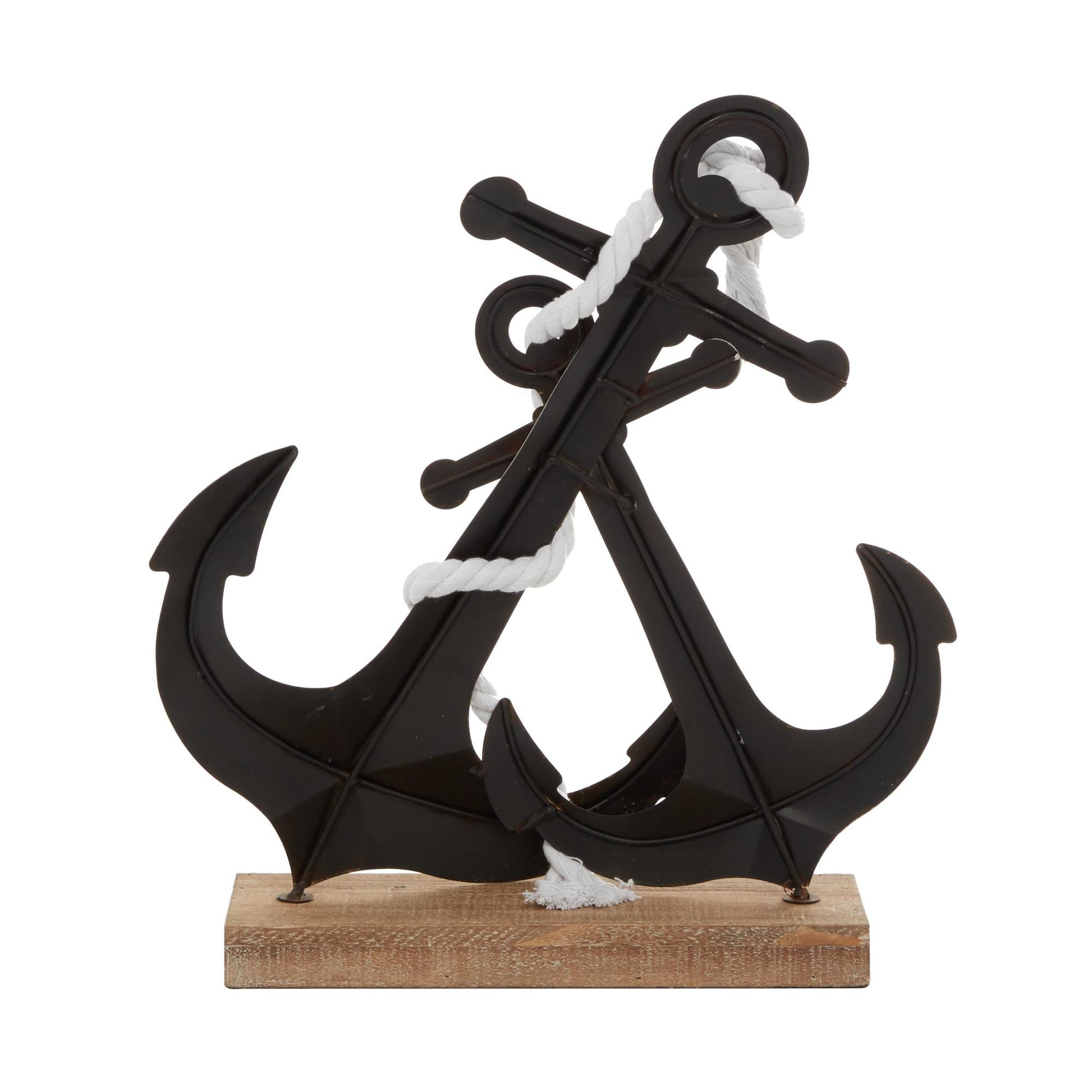 Anchor Black Metal Decorative Sculpture