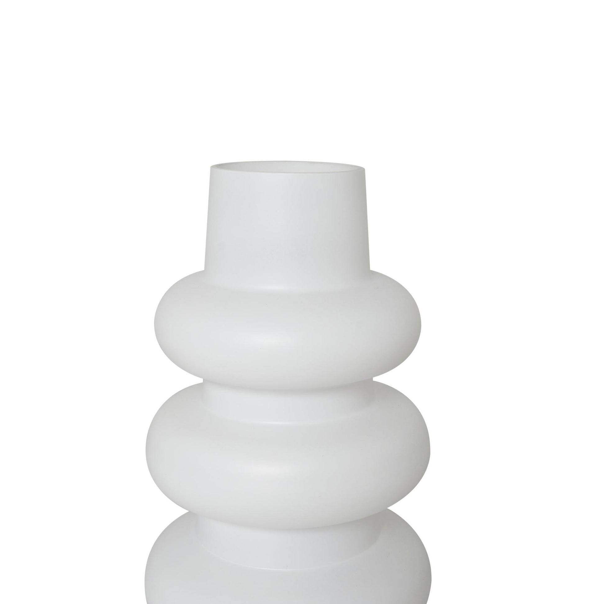 Set of 2 Glass Dimensional Bubble Decorative Vase