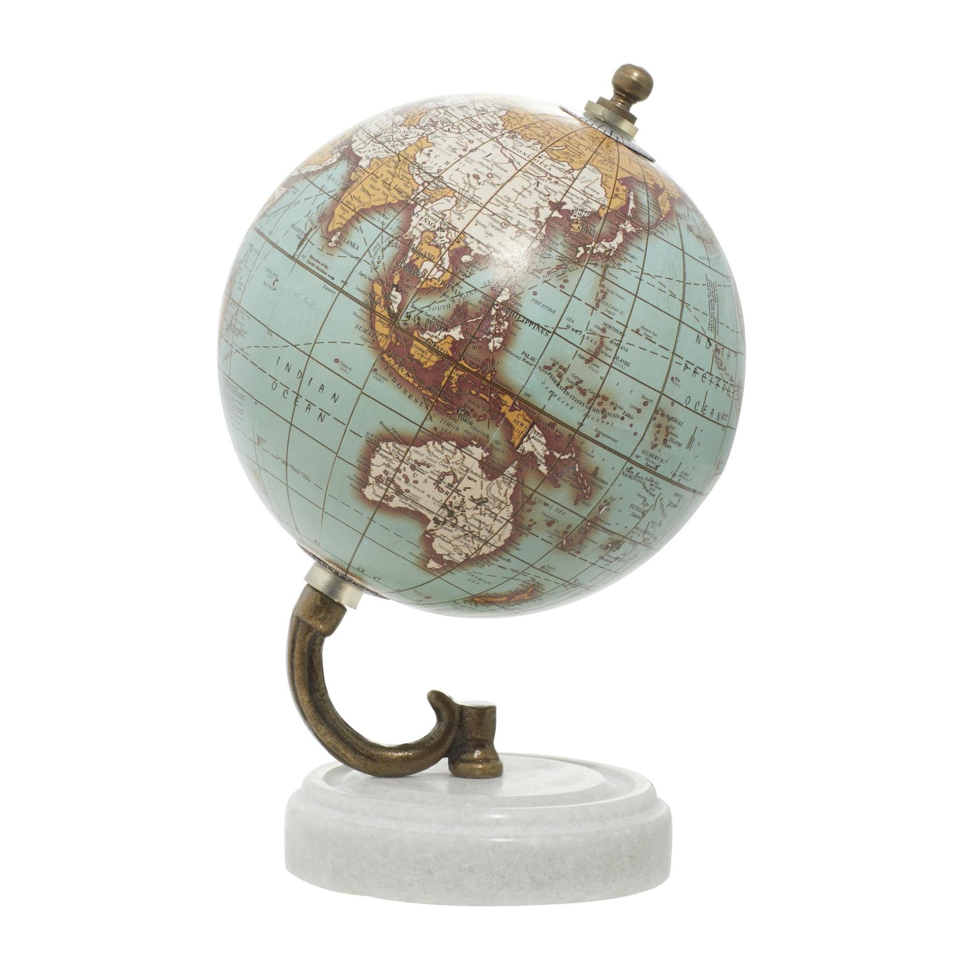 World Map Marble Educational/Geographic Earth Globe with Marble Base