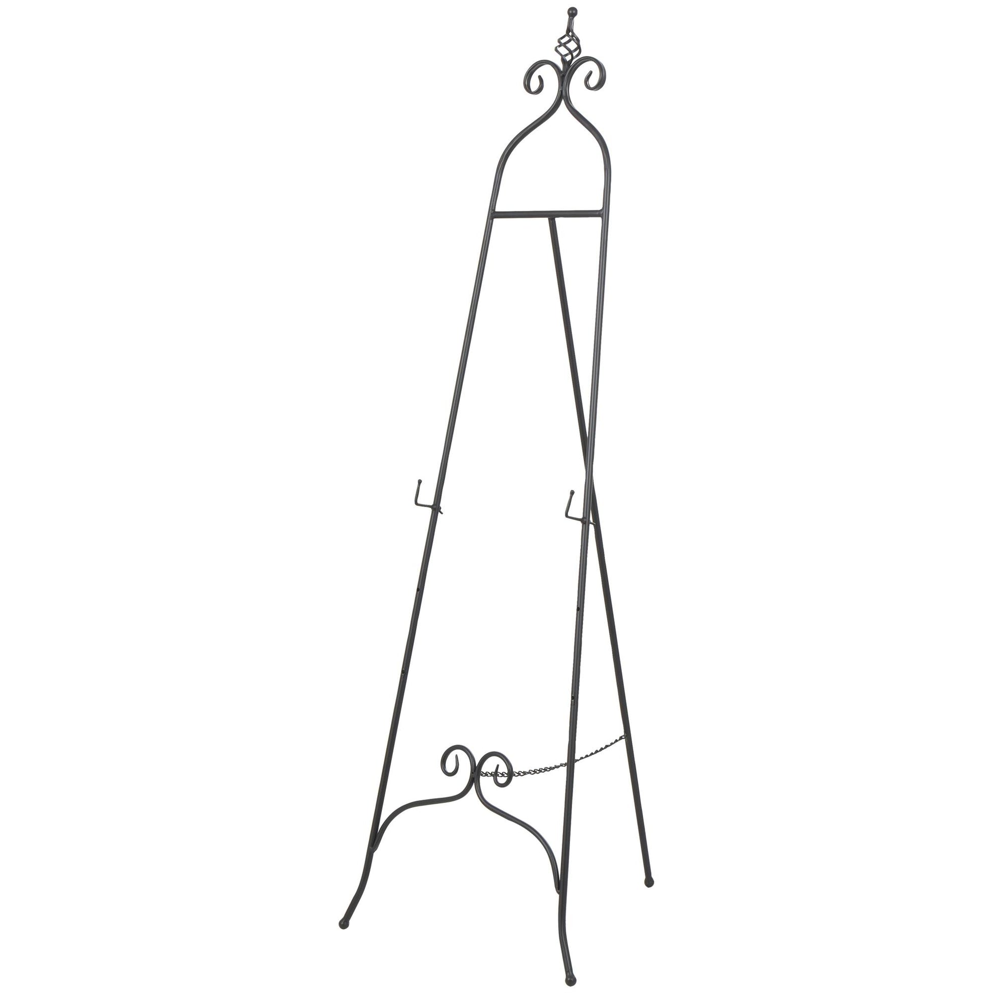 Scroll Metal Adjustable 3 Level Display Easel with Chain Support 21" x 23" x 63"